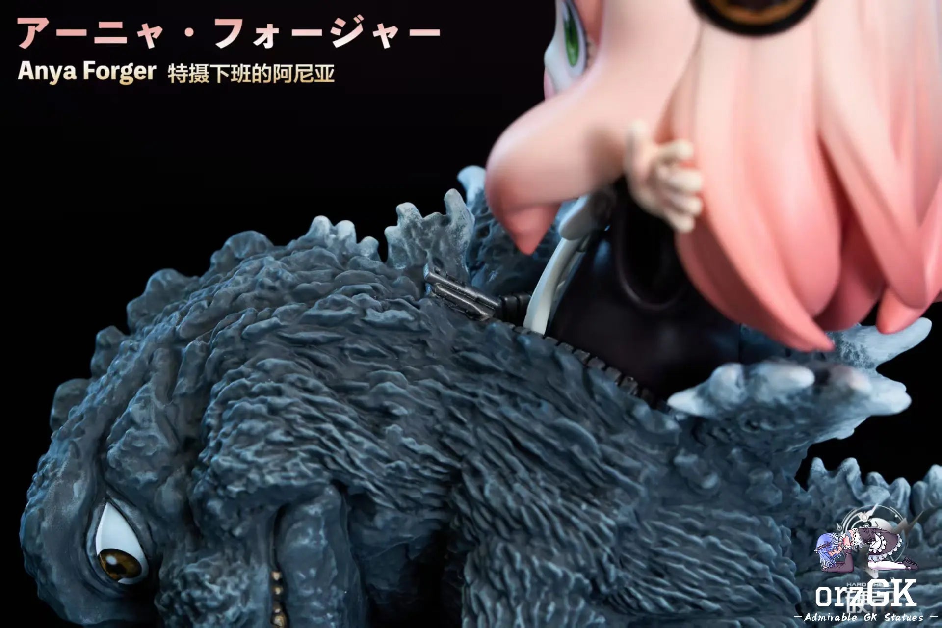 Hard Shell Studio - Spy x Family & Pokemon Pikachu and Anya cosplay Big Monster Series randomly interrupts Anya leaving the set after work resin statue Navy Toys anime figure