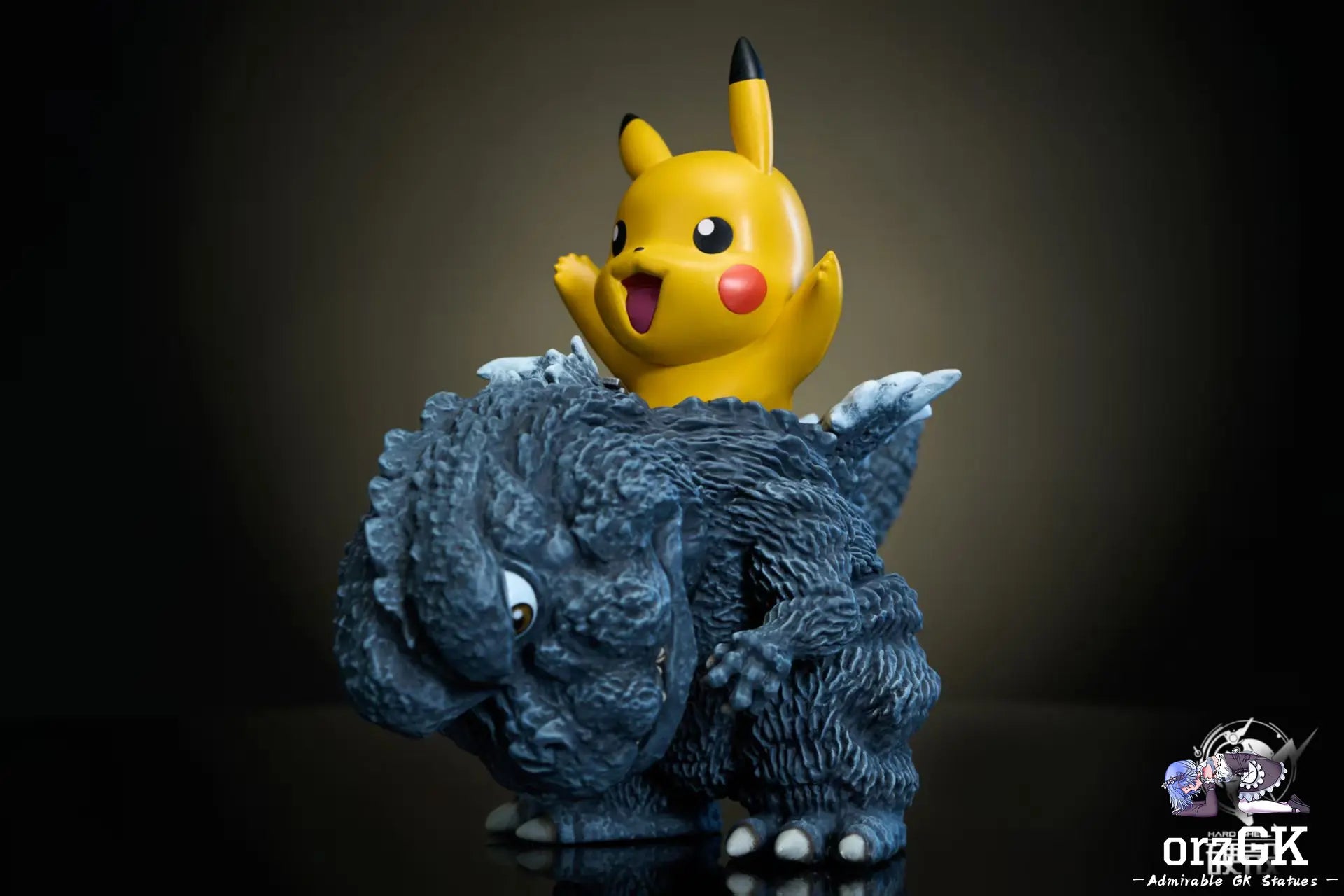 Hard Shell Studio - Spy x Family & Pokemon Pikachu and Anya cosplay Big Monster Series randomly interrupts Anya leaving the set after work resin statue Navy Toys anime figure
