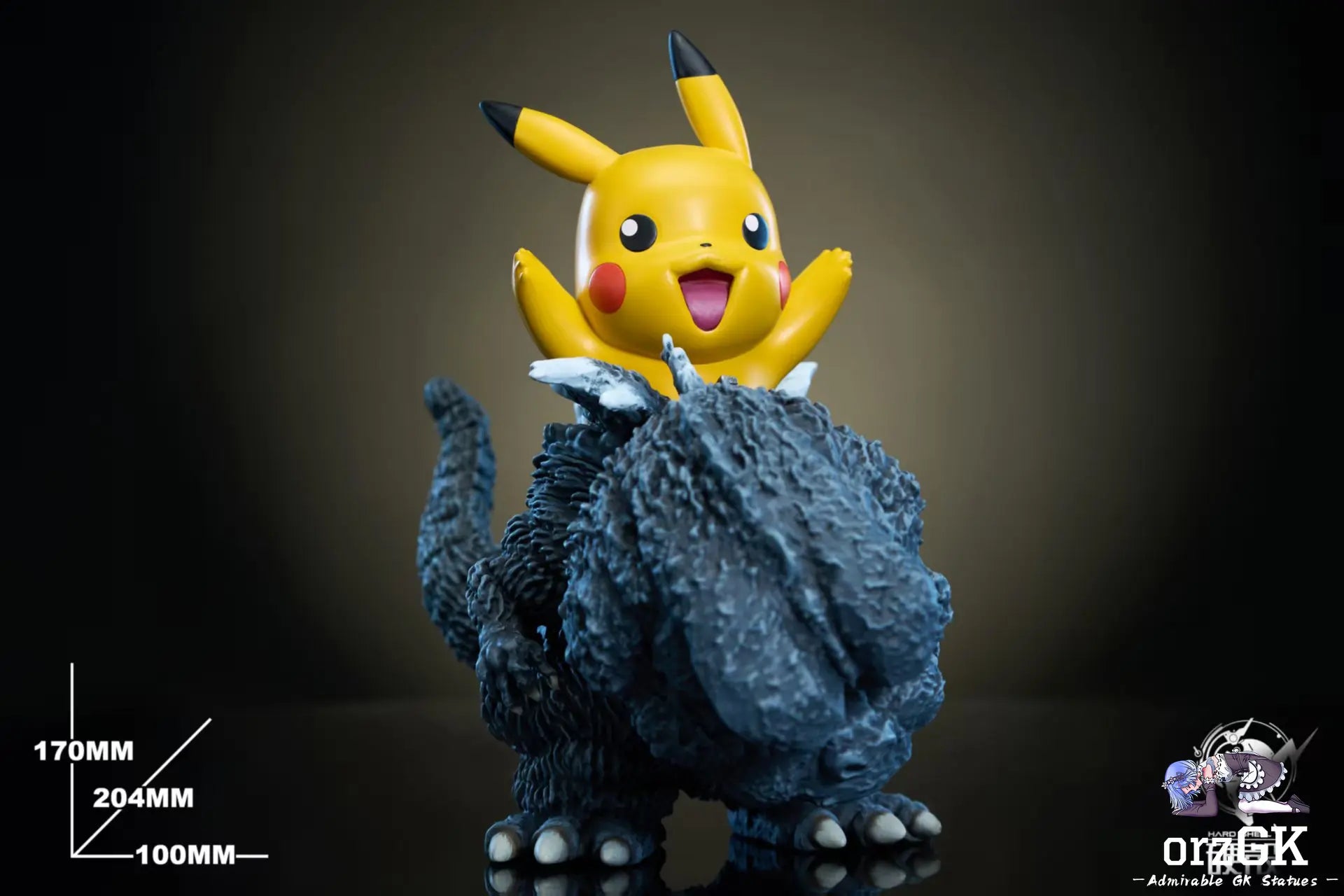 Hard Shell Studio - Spy x Family & Pokemon Pikachu and Anya cosplay Big Monster Series randomly interrupts Anya leaving the set after work resin statue Navy Toys anime figure