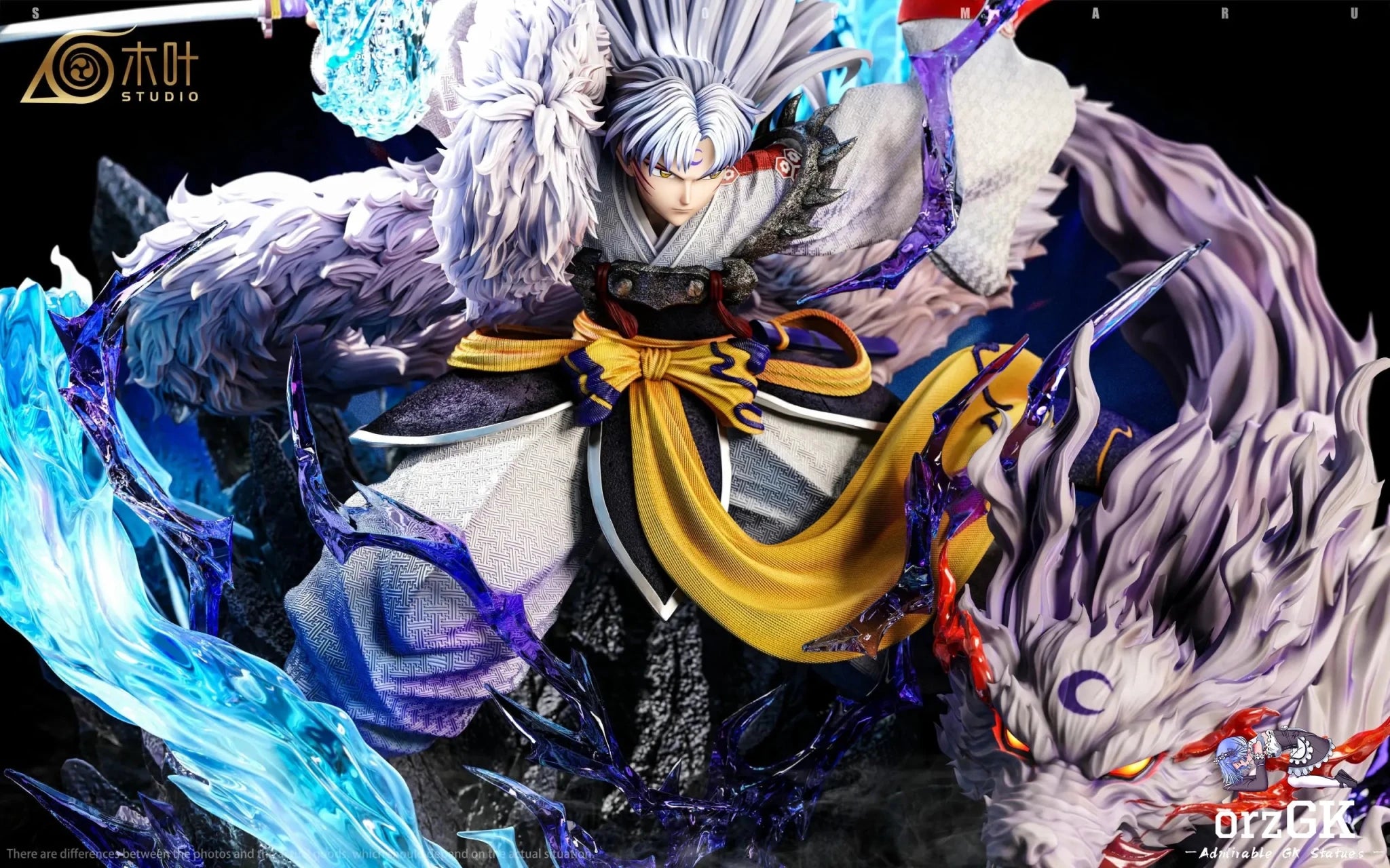 Konoha Studio - Inuyasha Light Carving Series 001 Sesshomaru resin statue Navy Toys anime figure