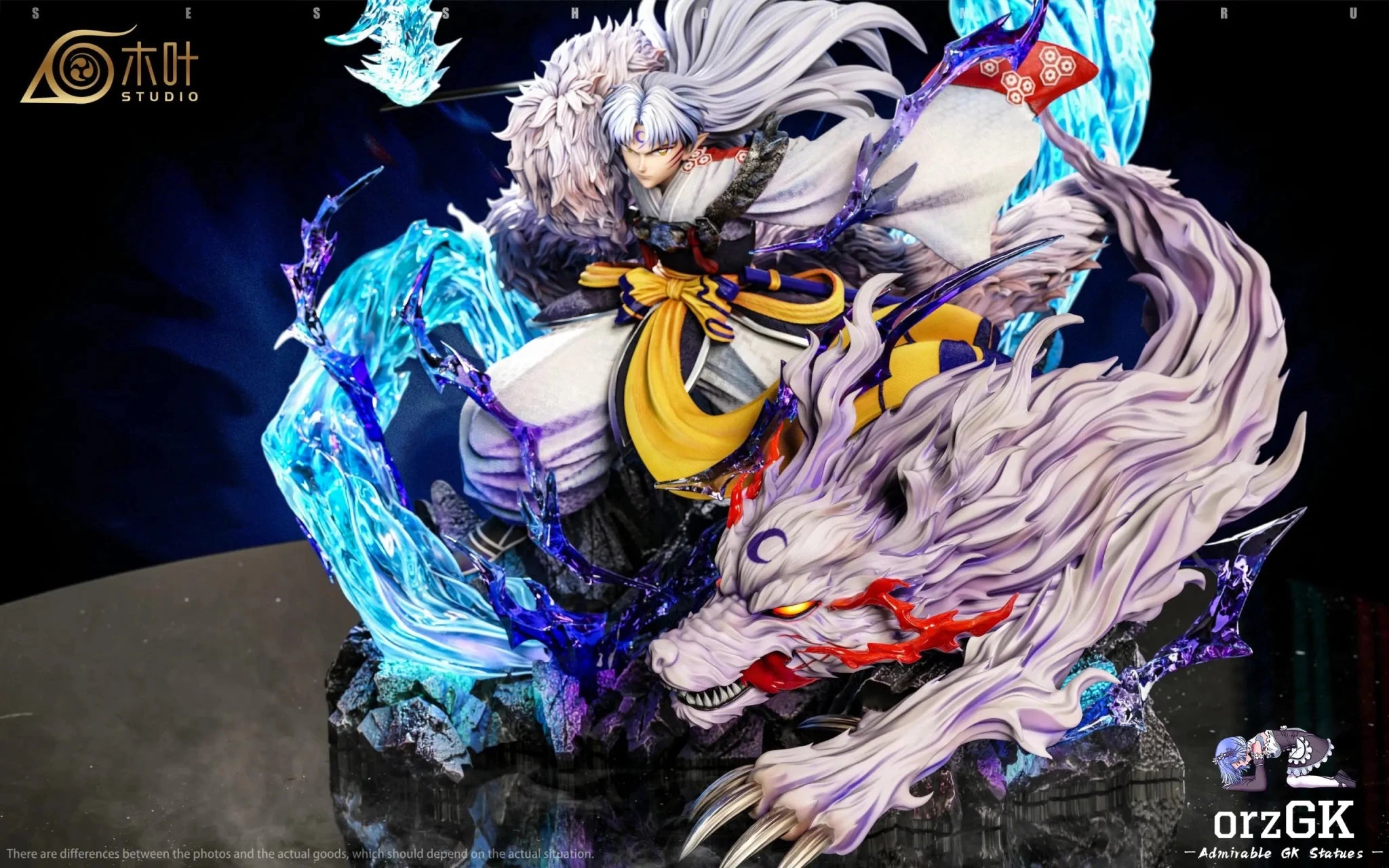 Konoha Studio - Inuyasha Light Carving Series 001 Sesshomaru resin statue Navy Toys anime figure