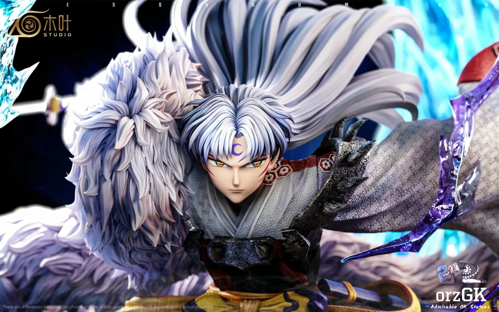 Konoha Studio - Inuyasha Light Carving Series 001 Sesshomaru resin statue Navy Toys anime figure