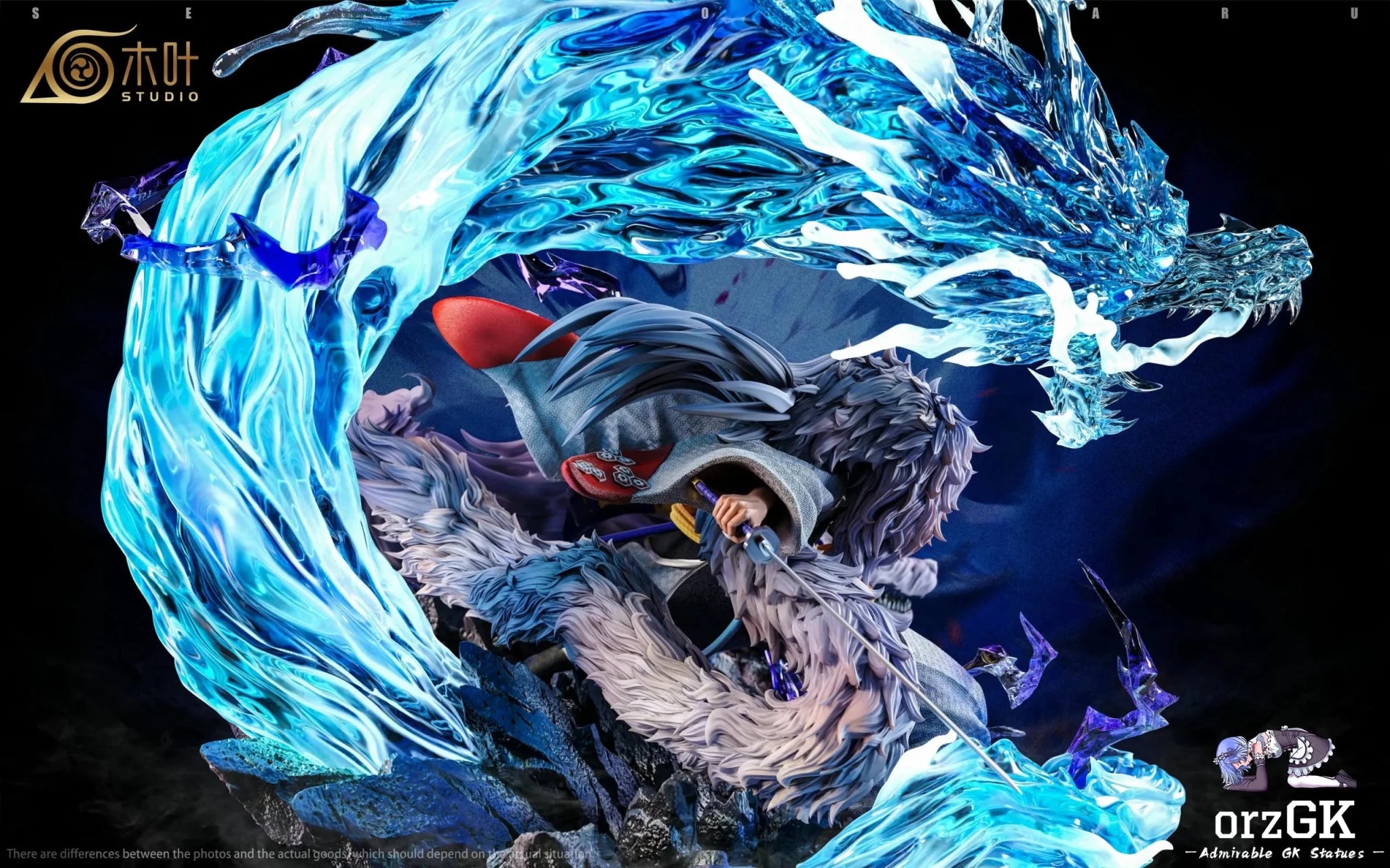 Konoha Studio - Inuyasha Light Carving Series 001 Sesshomaru resin statue Navy Toys anime figure