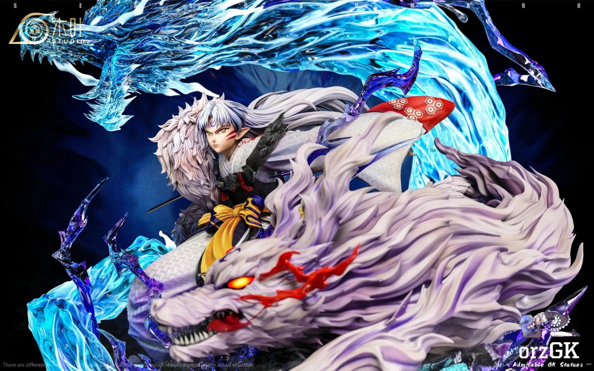 Konoha Studio - Inuyasha Light Carving Series 001 Sesshomaru resin statue Navy Toys anime figure