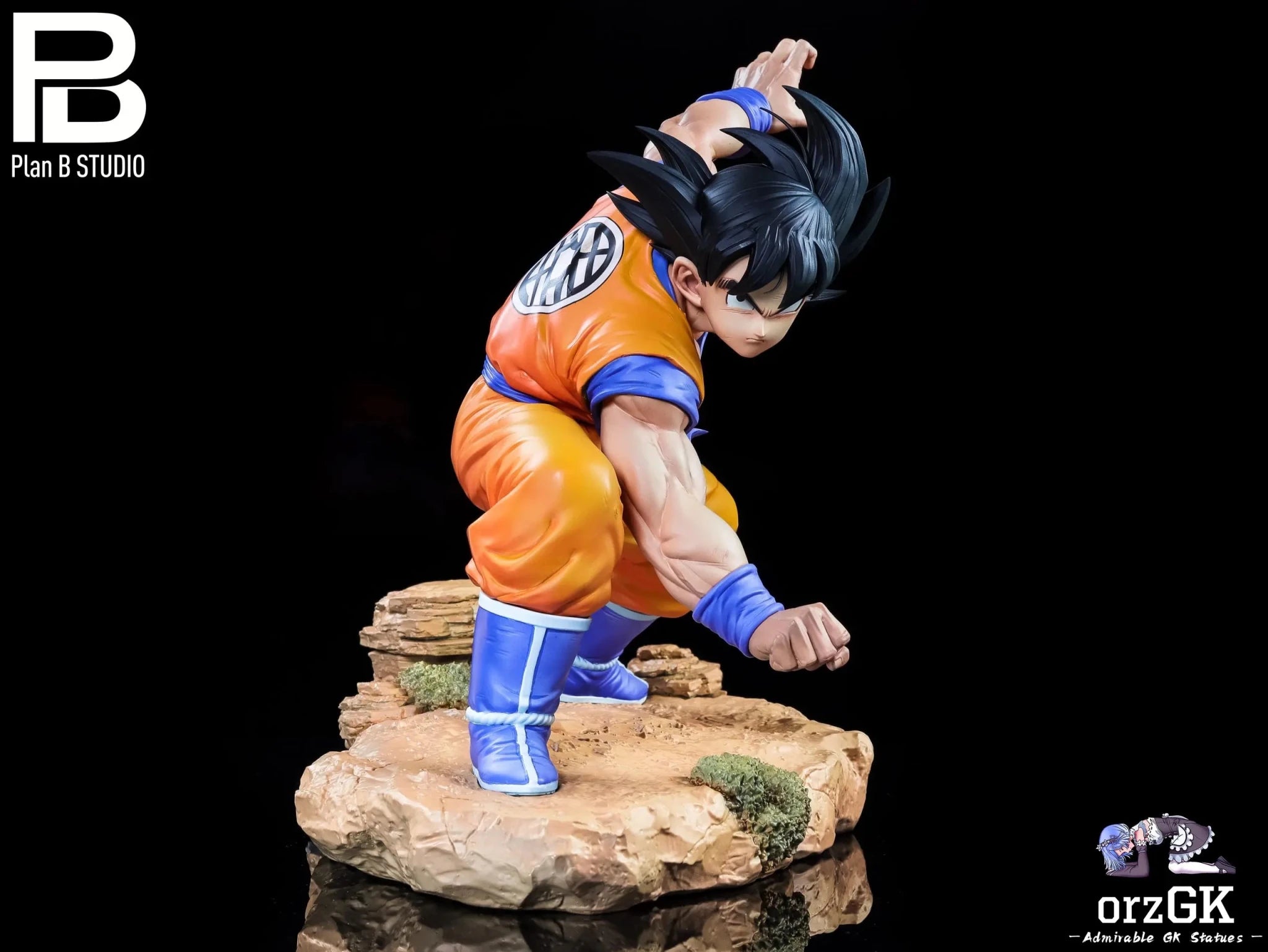 PlanB Studio - Dragon Ball Goku Fighting Stance resin statue Navy Toys anime figure