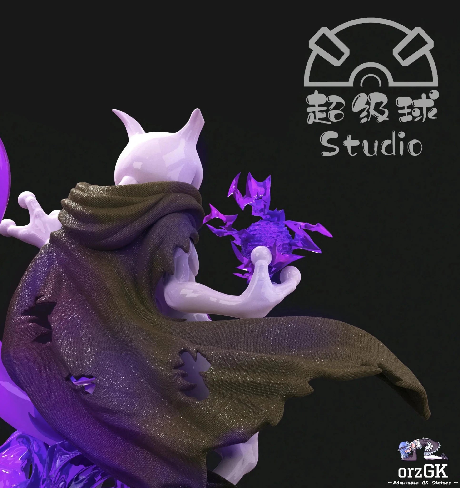 Chao Ji Qiu Studio - Pokémon 1/20 Scale Pokédex Series Cloaked Mewtwo resin statue Navy Toys anime figure