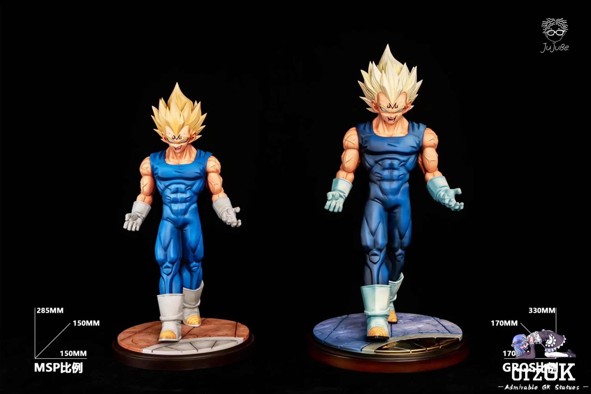 Dong Zao Studio - Dragon Ball Cover Page Majin Vegeta resin statue Navy Toys anime figure