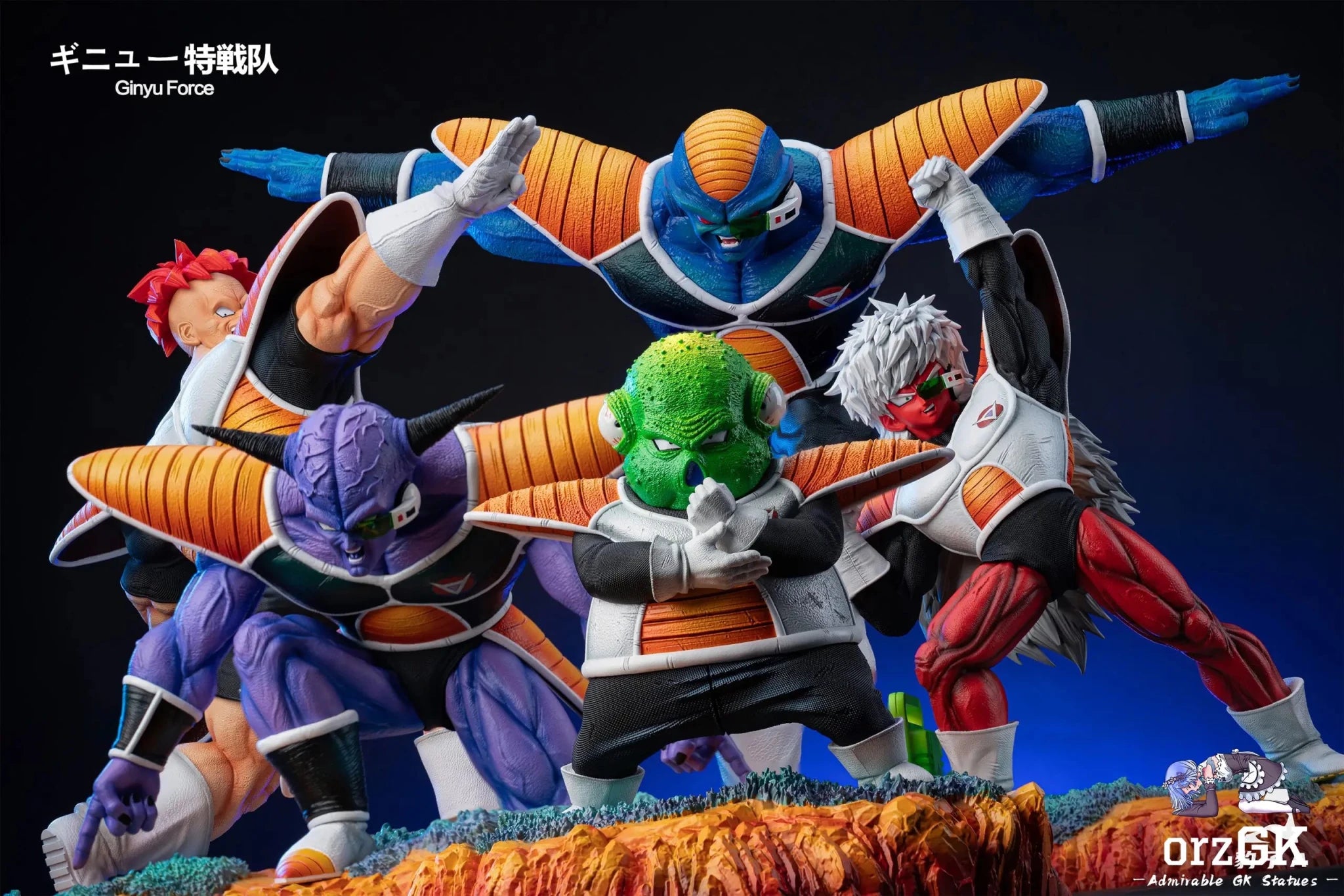 Bao Zi A Studio - Dragon Ball 03 Ginyu Force Ginyu & Recoome & Burter & Jeice & Guldo resin statue Navy Toys anime figure