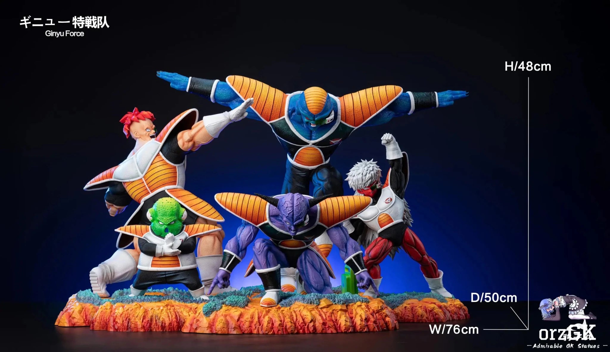 Bao Zi A Studio - Dragon Ball 03 Ginyu Force Ginyu & Recoome & Burter & Jeice & Guldo resin statue Navy Toys anime figure