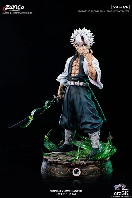 Zayico Studio - Demon Slayer Wind Hashira Sanemi Shinazugawa resin statue Navy Toys anime figure