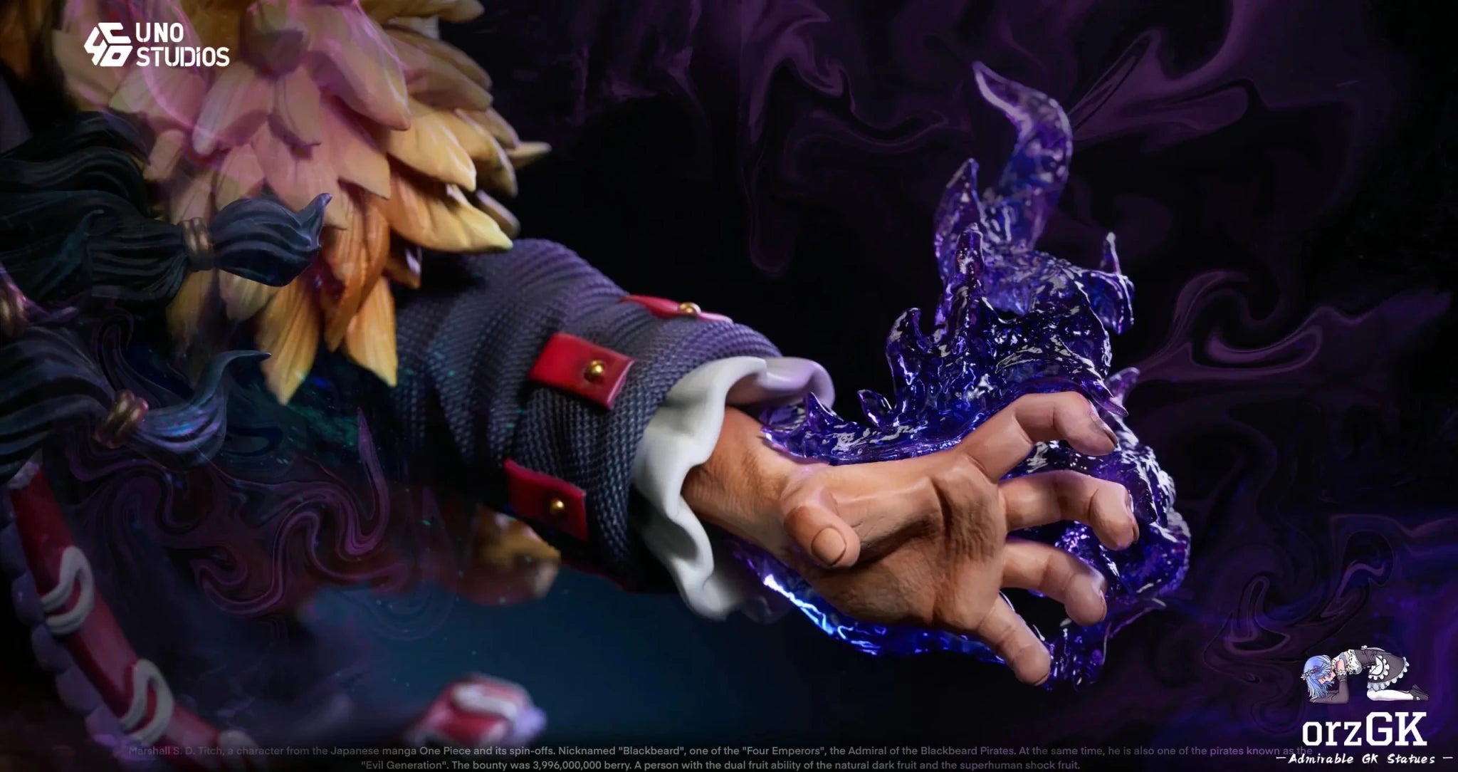 UNO Studio - One Piece 1/4 Scale Marshall D. Teach Blackbeard resin statue Navy Toys anime figure