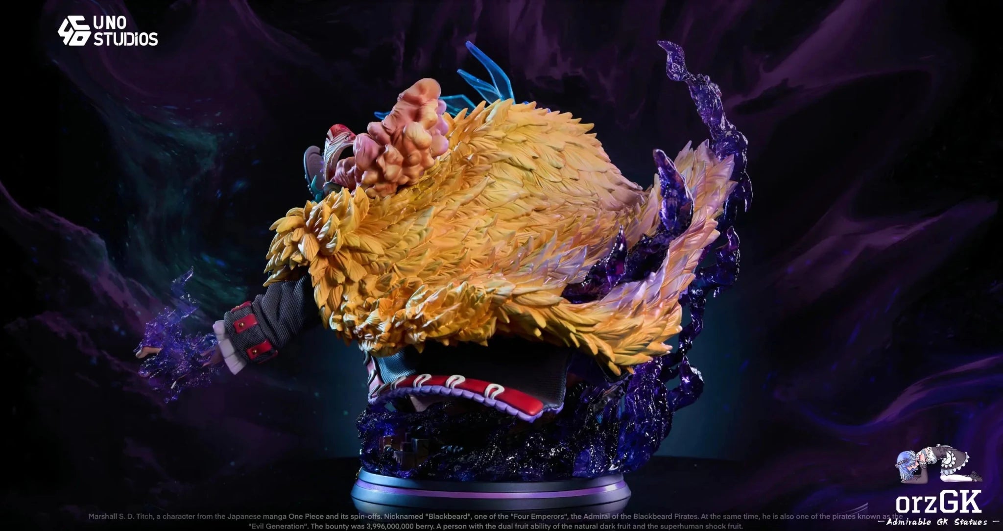 UNO Studio - One Piece 1/4 Scale Marshall D. Teach Blackbeard resin statue Navy Toys anime figure