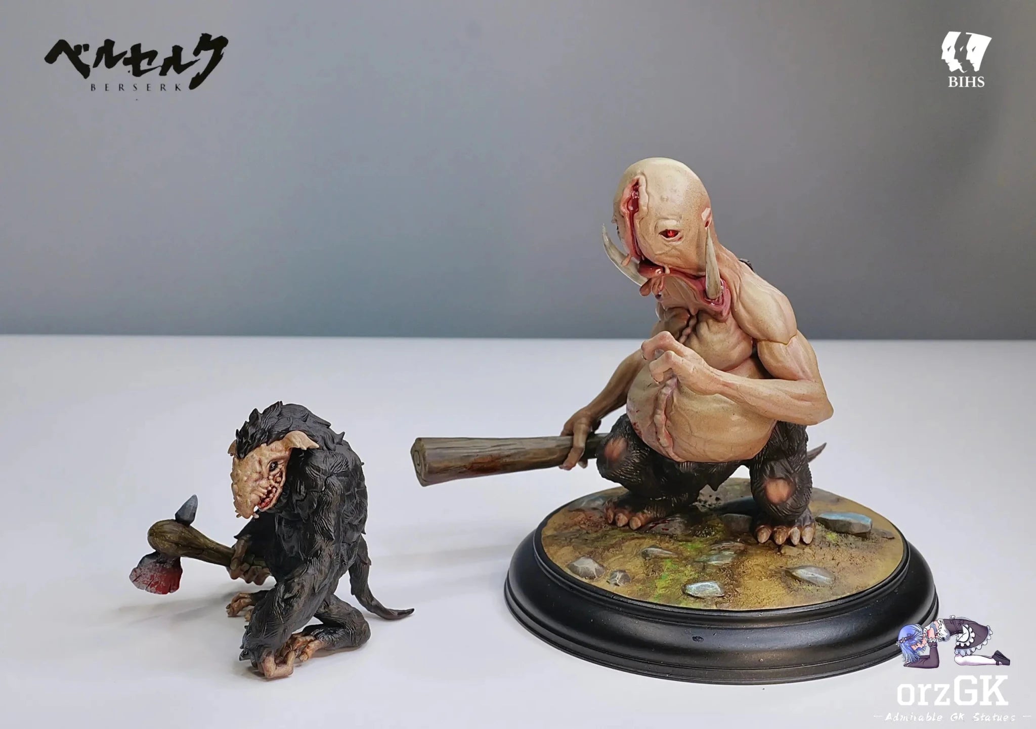 BIHS Studio - Berserk Monster Encyclopedia Series 01 Ogre & Troll resin statue Navy Toys anime figure