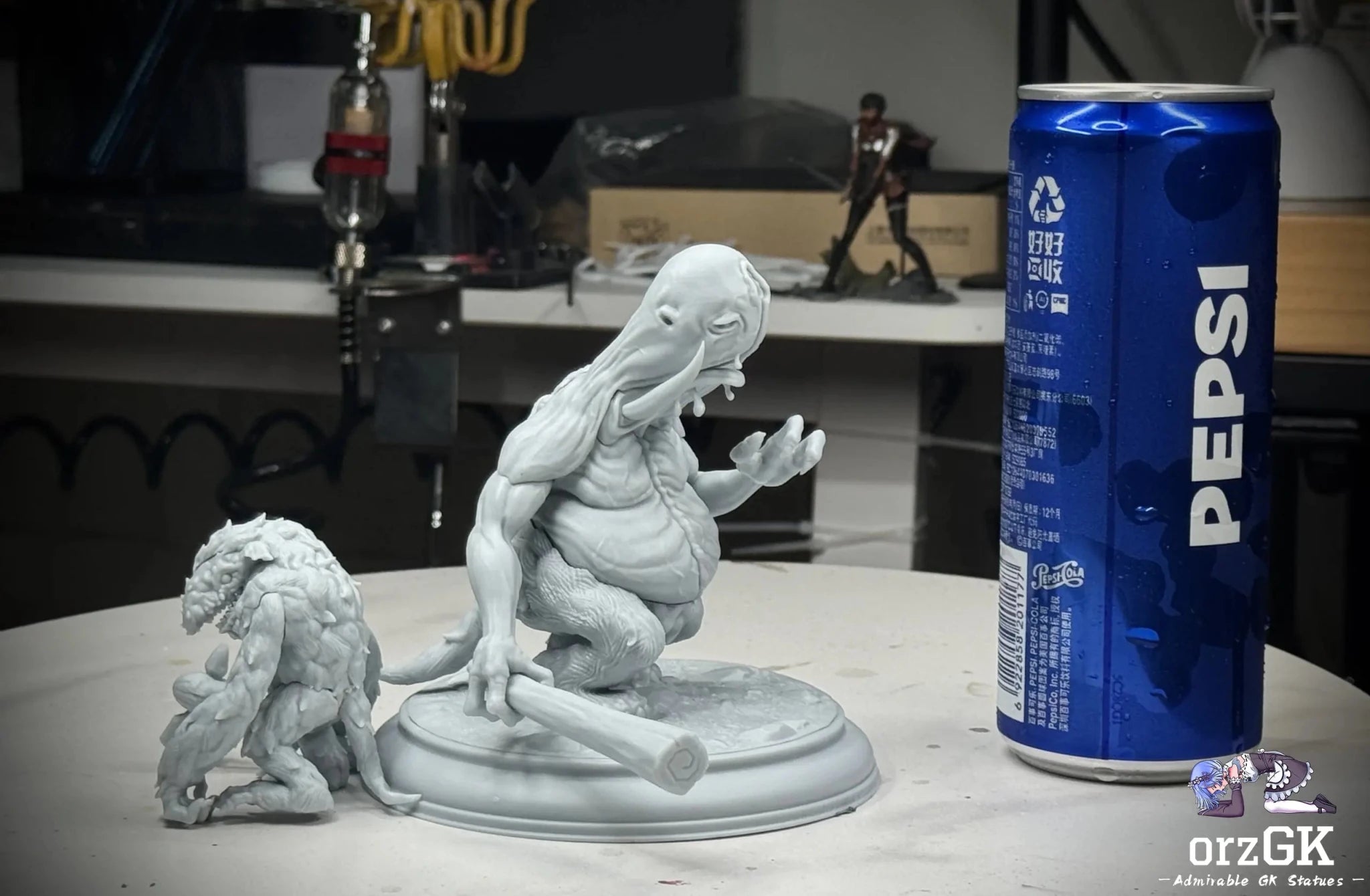 BIHS Studio - Berserk Monster Encyclopedia Series 01 Ogre & Troll resin statue Navy Toys anime figure