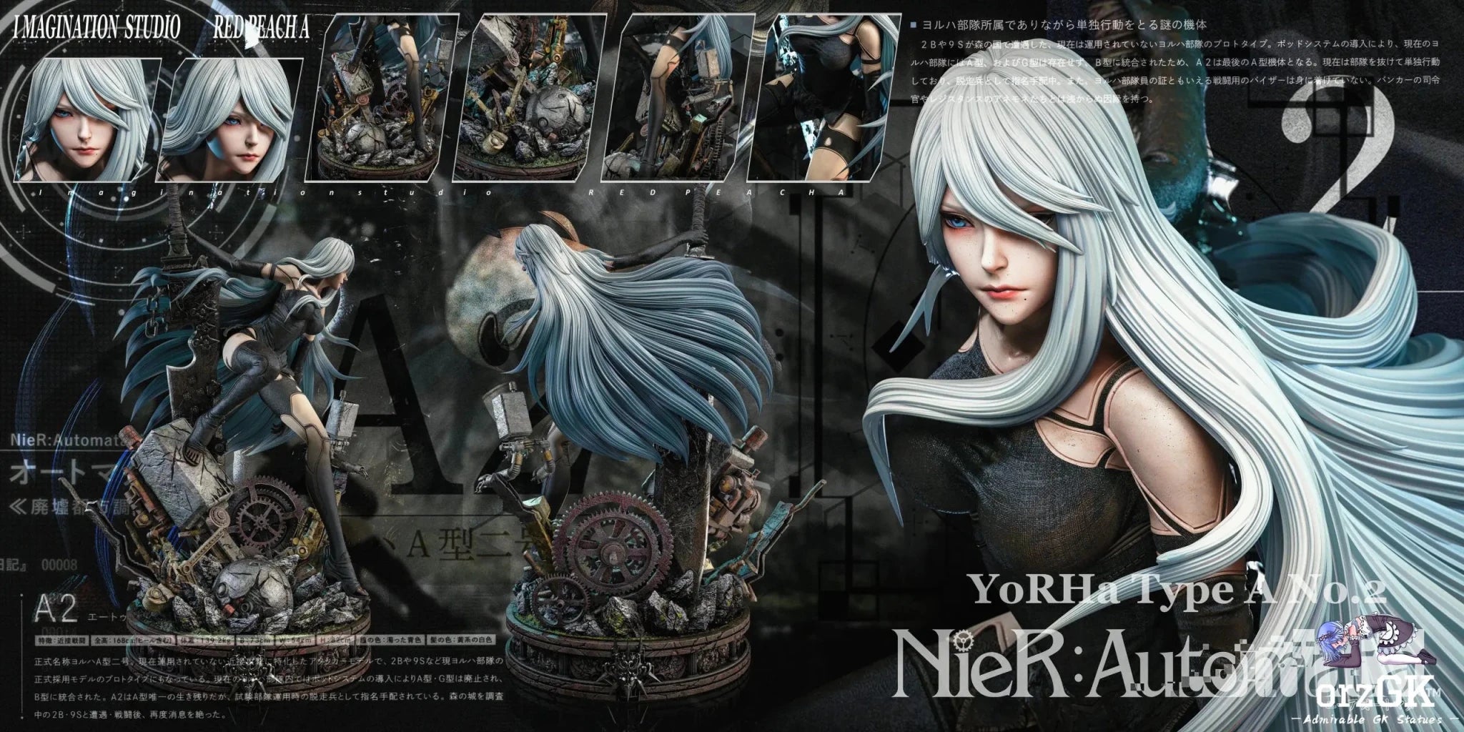 Imagination Studio & Red Peach A Studio - NieR:Automata A2 resin statue Navy Toys anime figure