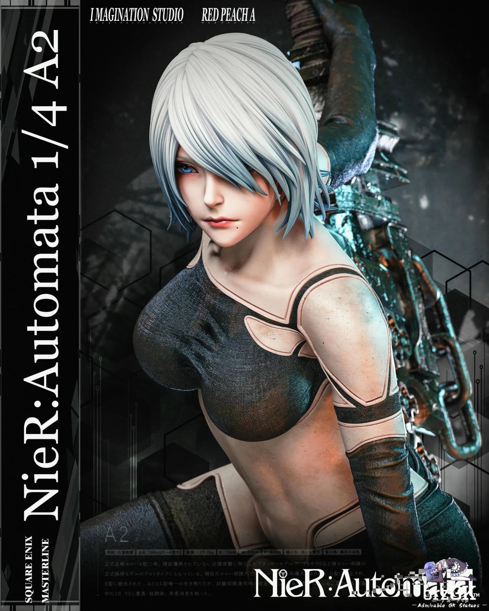 Imagination Studio & Red Peach A Studio - NieR:Automata A2 resin statue Navy Toys anime figure