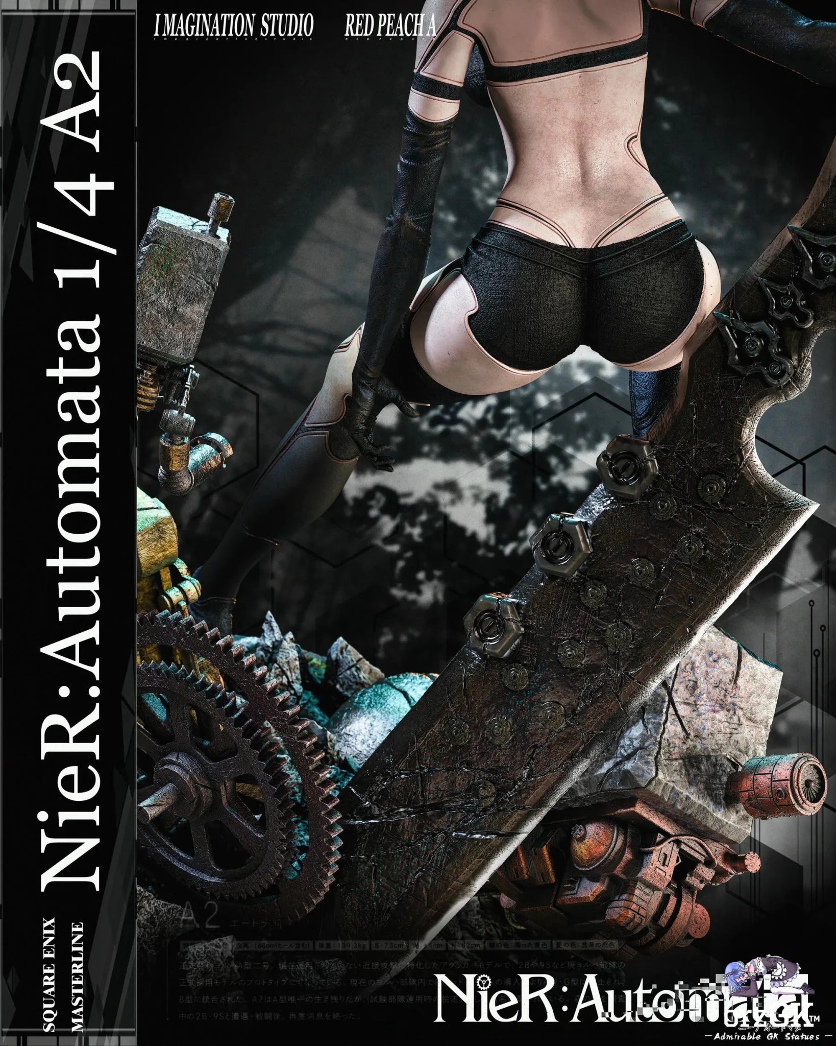 Imagination Studio & Red Peach A Studio - NieR:Automata A2 resin statue Navy Toys anime figure