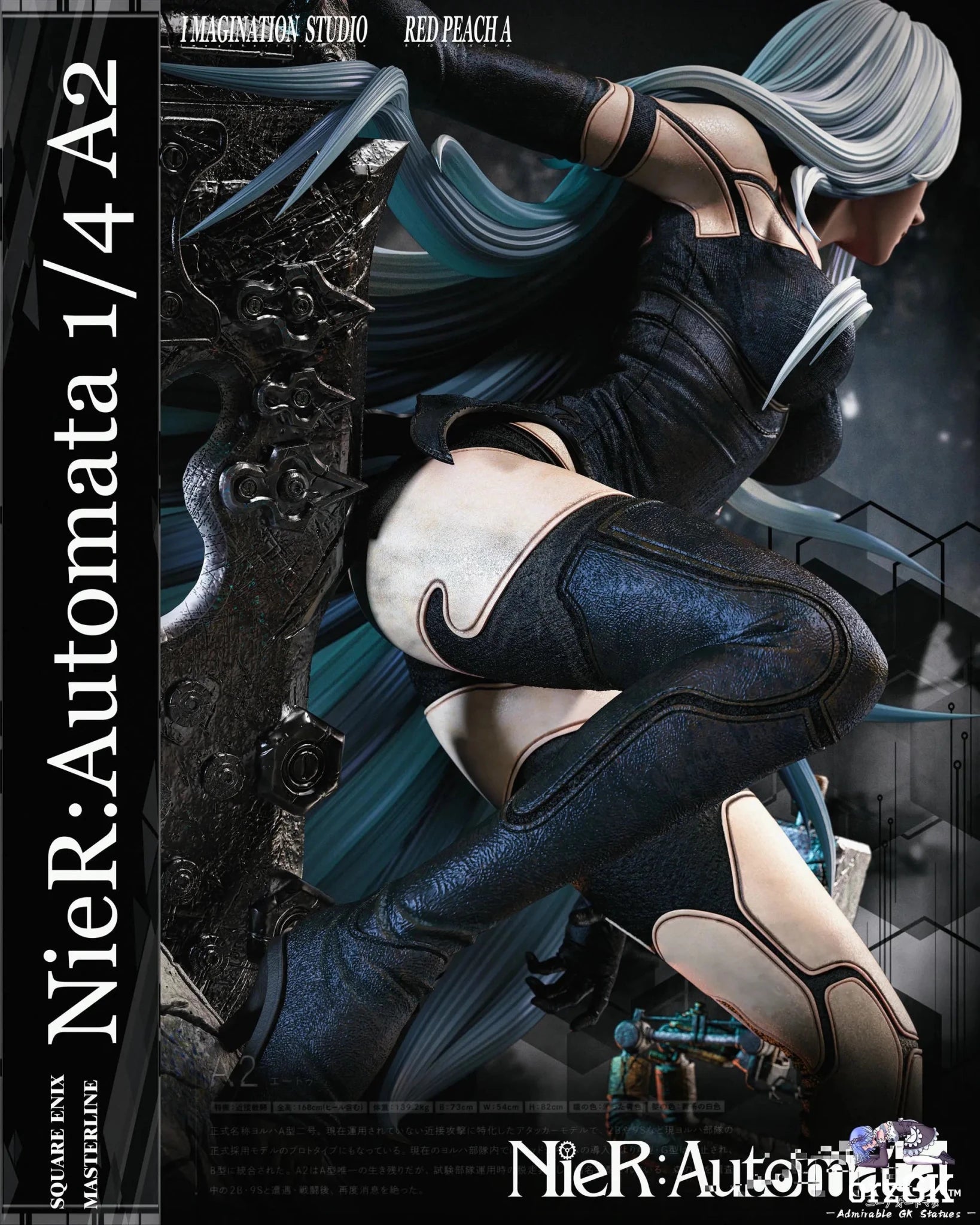 Imagination Studio & Red Peach A Studio - NieR:Automata A2 resin statue Navy Toys anime figure
