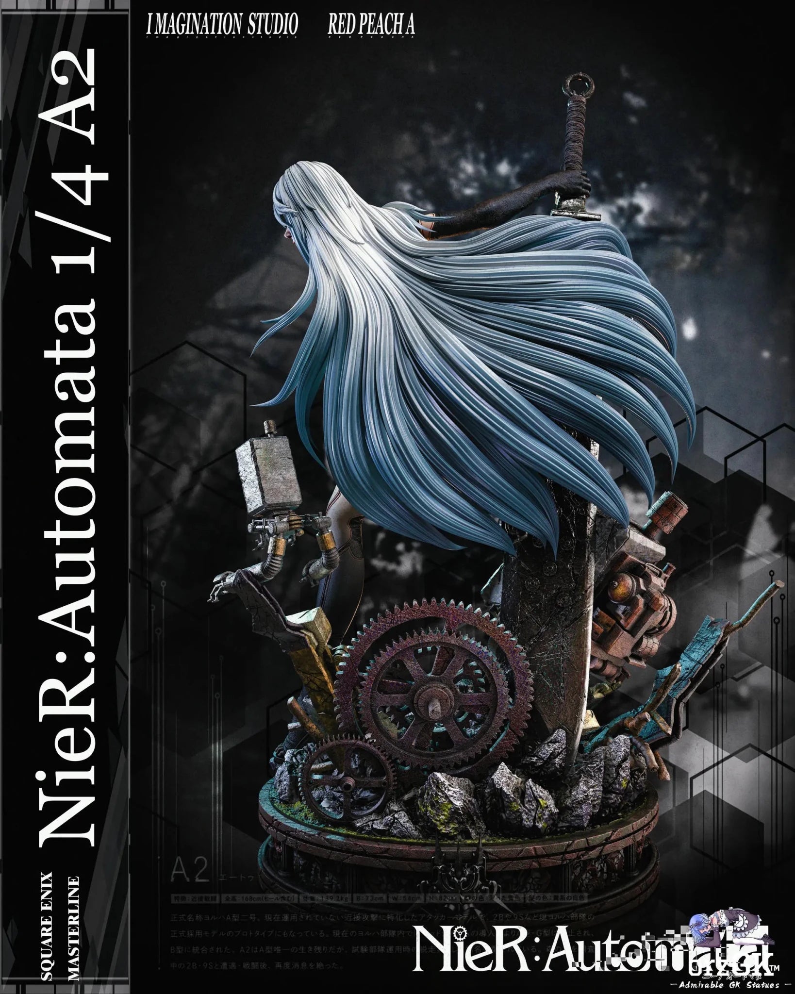 Imagination Studio & Red Peach A Studio - NieR:Automata A2 resin statue Navy Toys anime figure