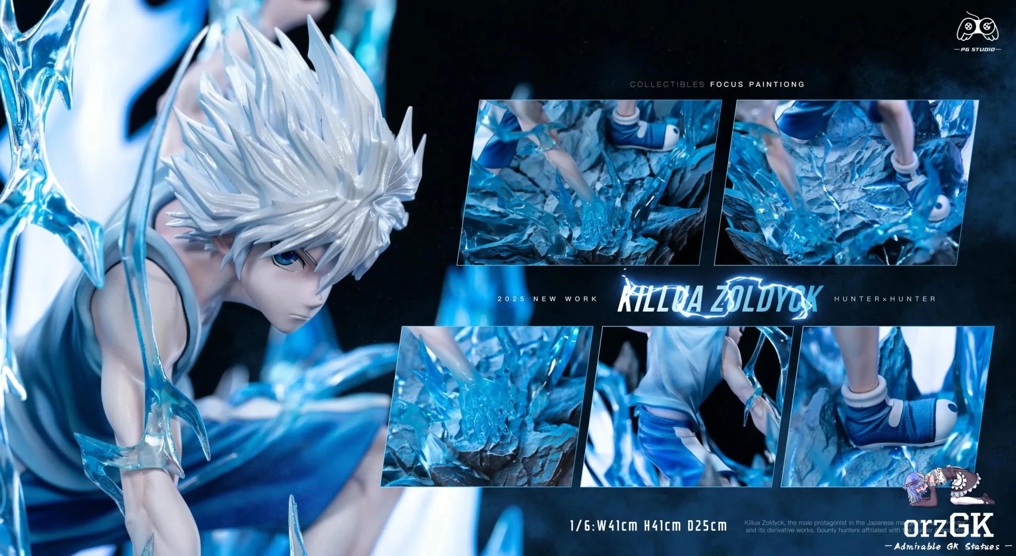 PG Studio - Hunter x Hunter Killua 4.0 resin statue Navy Toys anime figure