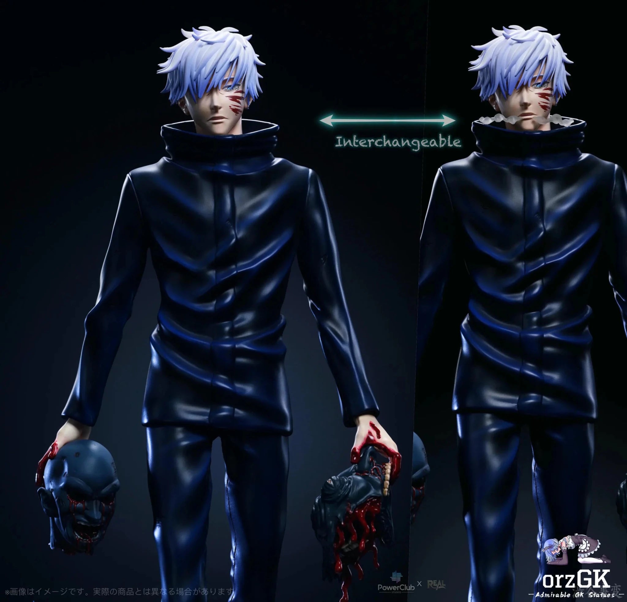 Real Creation Studio & PowerClub Studio - Jujutsu Kaisen Satoru Gojo Full Power 1/6 Museum Pose Statue resin statue Navy Toys anime figure