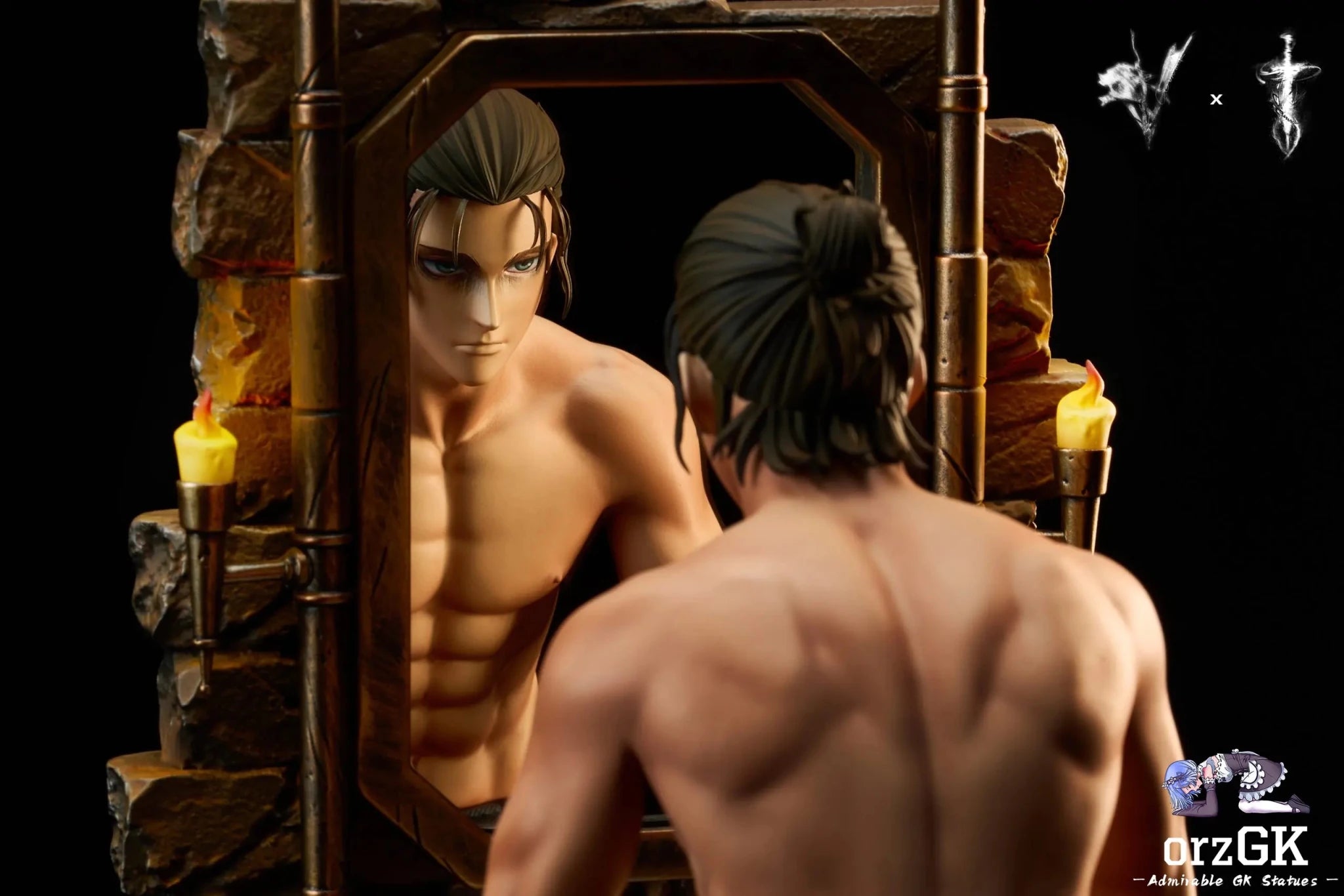Coordinate Studio & Damocles Studio - Attack On Titan Famous Scene Series Mirror Eren resin statue Navy Toys anime figure