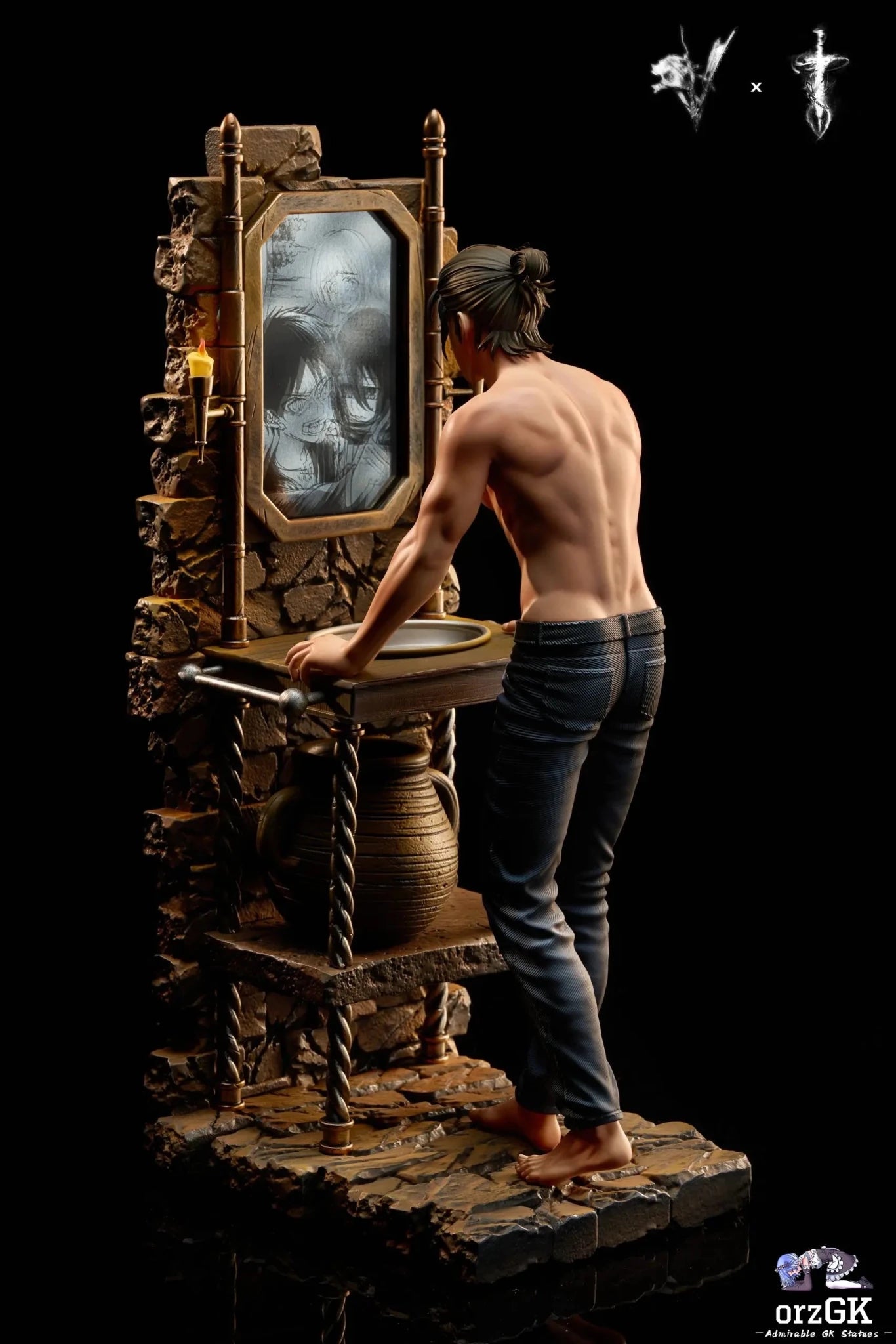 Coordinate Studio & Damocles Studio - Attack On Titan Famous Scene Series Mirror Eren resin statue Navy Toys anime figure