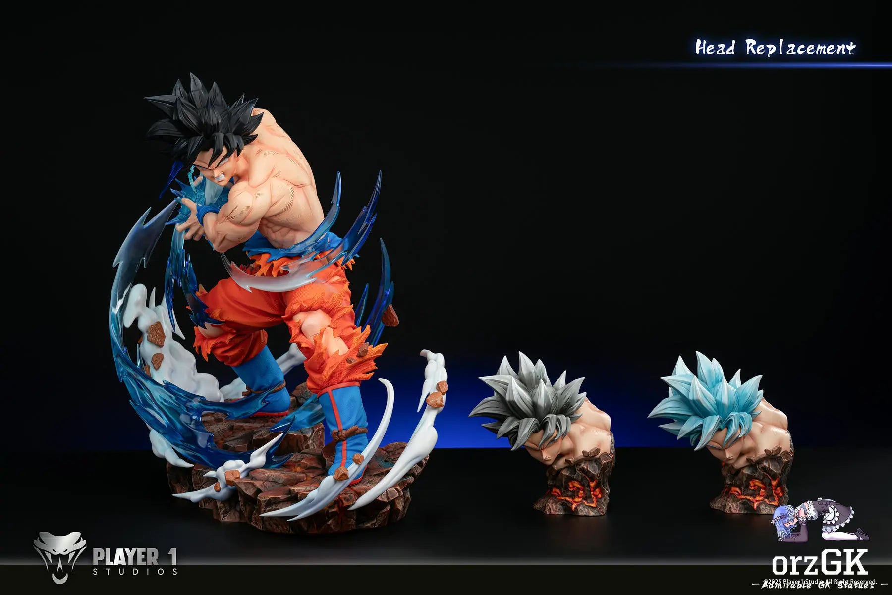 Player 1 Studio - Dragon Ball Son Goku Master Ultra Instinct resin statue Navy Toys anime figure