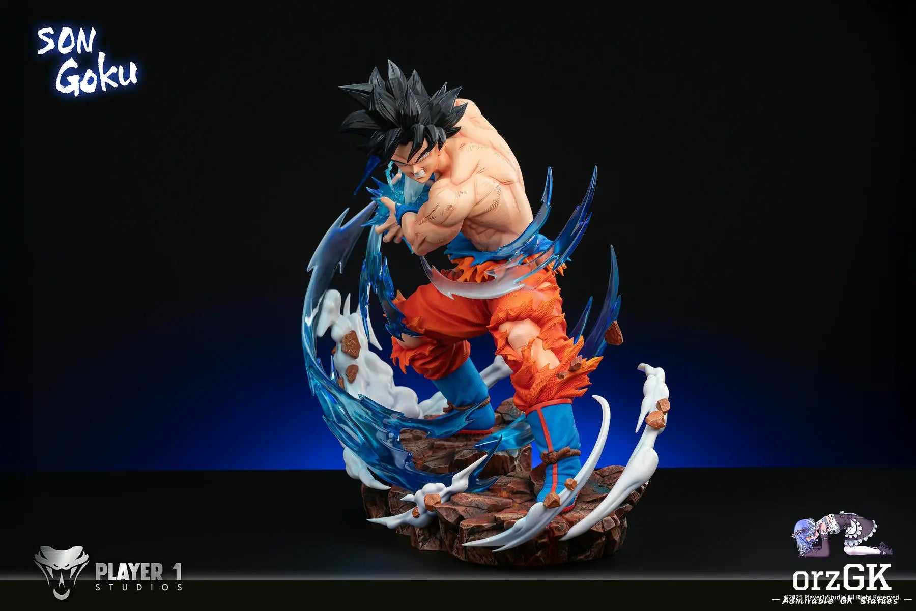 Player 1 Studio - Dragon Ball Son Goku Master Ultra Instinct resin statue Navy Toys anime figure
