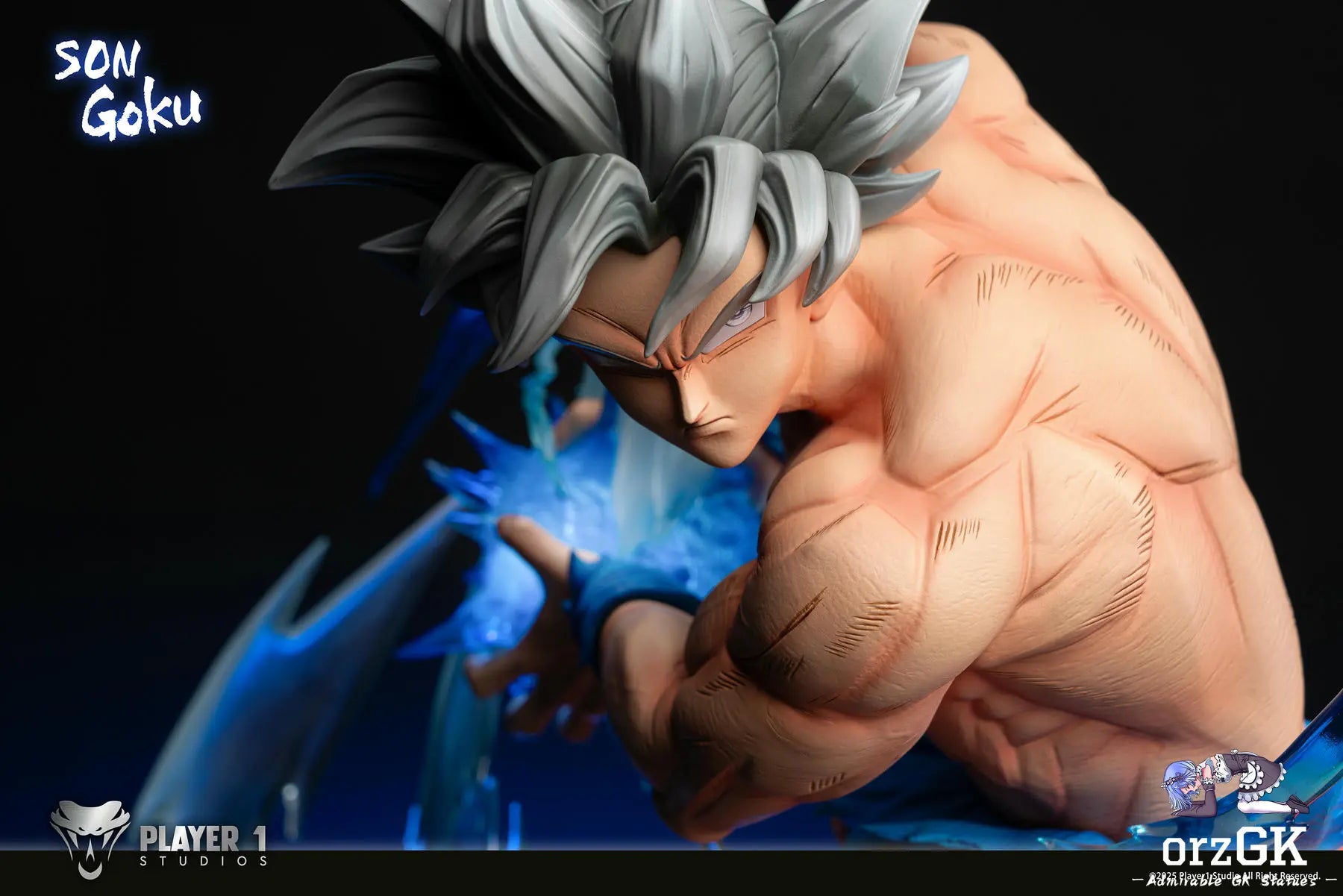 Player 1 Studio - Dragon Ball Son Goku Master Ultra Instinct resin statue Navy Toys anime figure