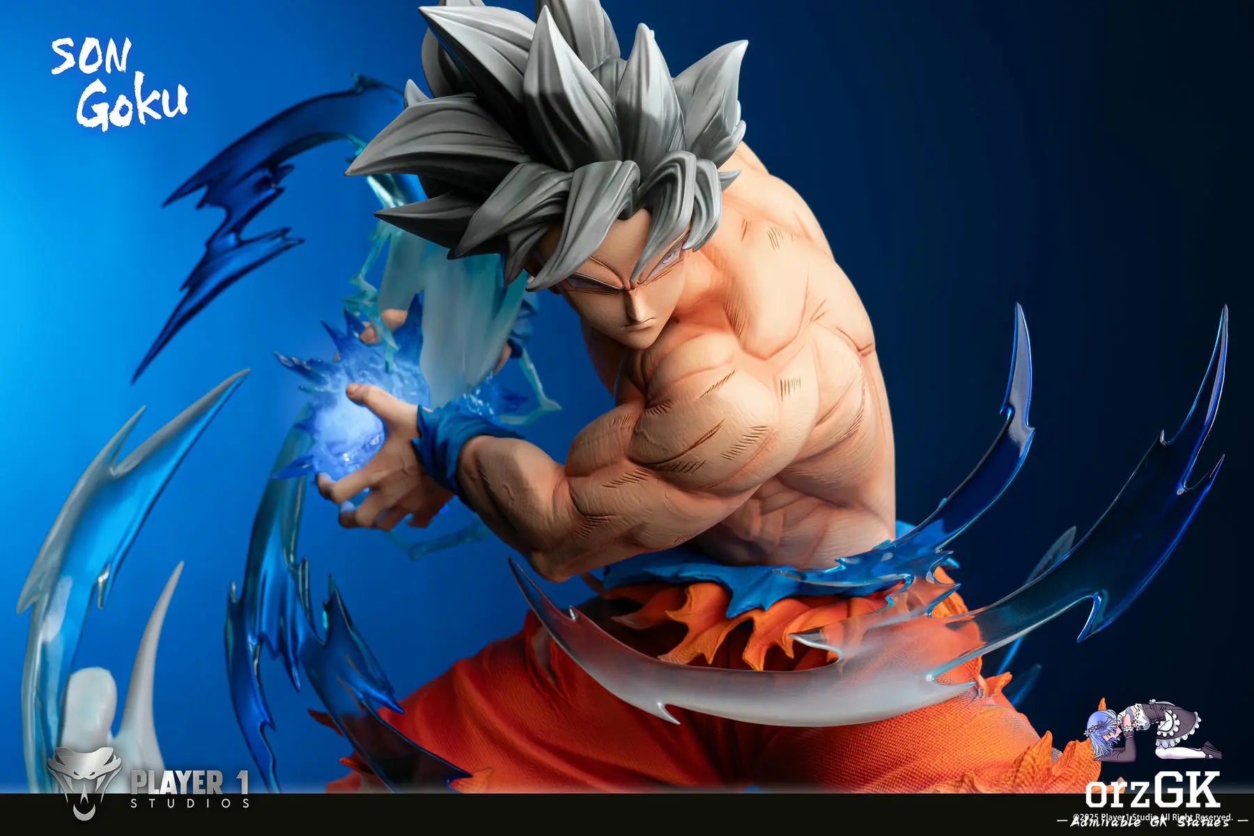 Player 1 Studio - Dragon Ball Son Goku Master Ultra Instinct resin statue Navy Toys anime figure