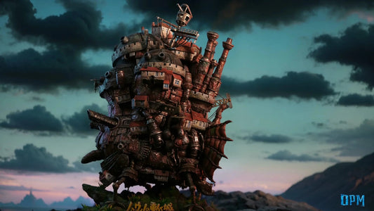 OPM Studio - Howl's Moving Castle Hayao Miyazaki Desktop 009 Moving Castle resin statue Navy Toys anime figure