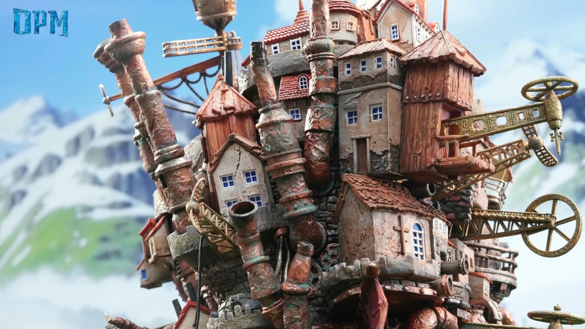 OPM Studio - Howl's Moving Castle Hayao Miyazaki Desktop 009 Moving Castle resin statue Navy Toys anime figure