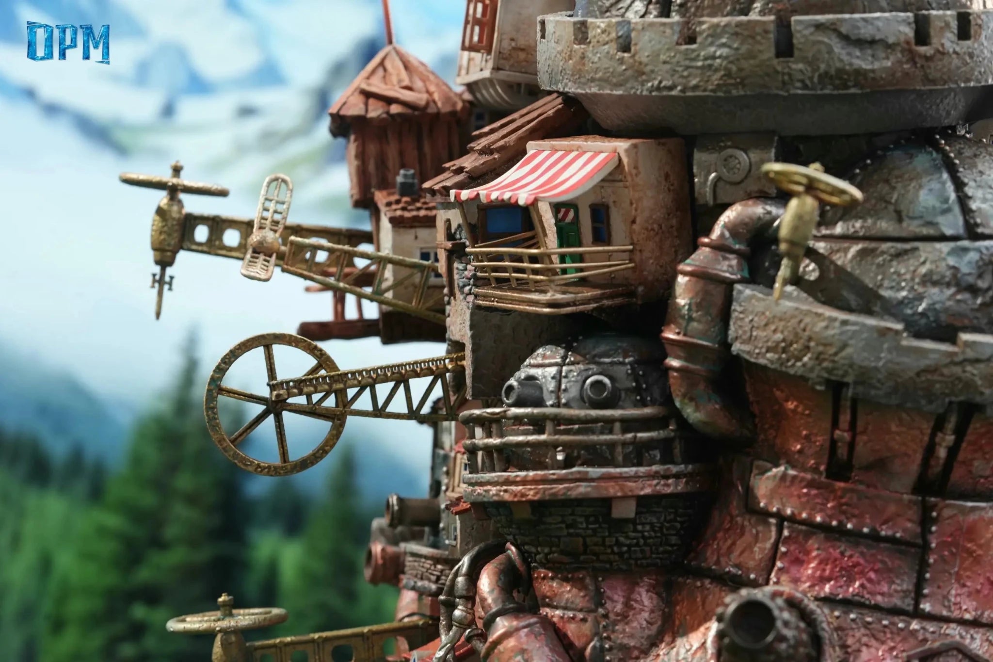OPM Studio - Howl's Moving Castle Hayao Miyazaki Desktop 009 Moving Castle resin statue Navy Toys anime figure