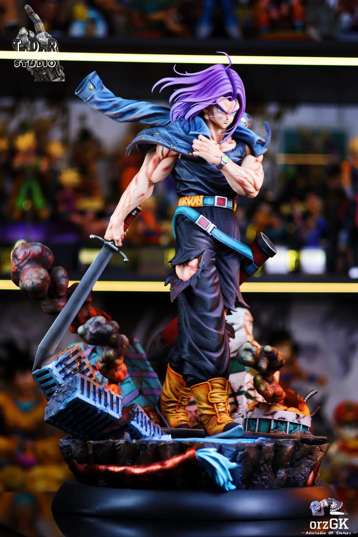 T.D.R Studio - Dragon Ball Battle Series 1 Future Boy Trunks resin statue Navy Toys anime figure