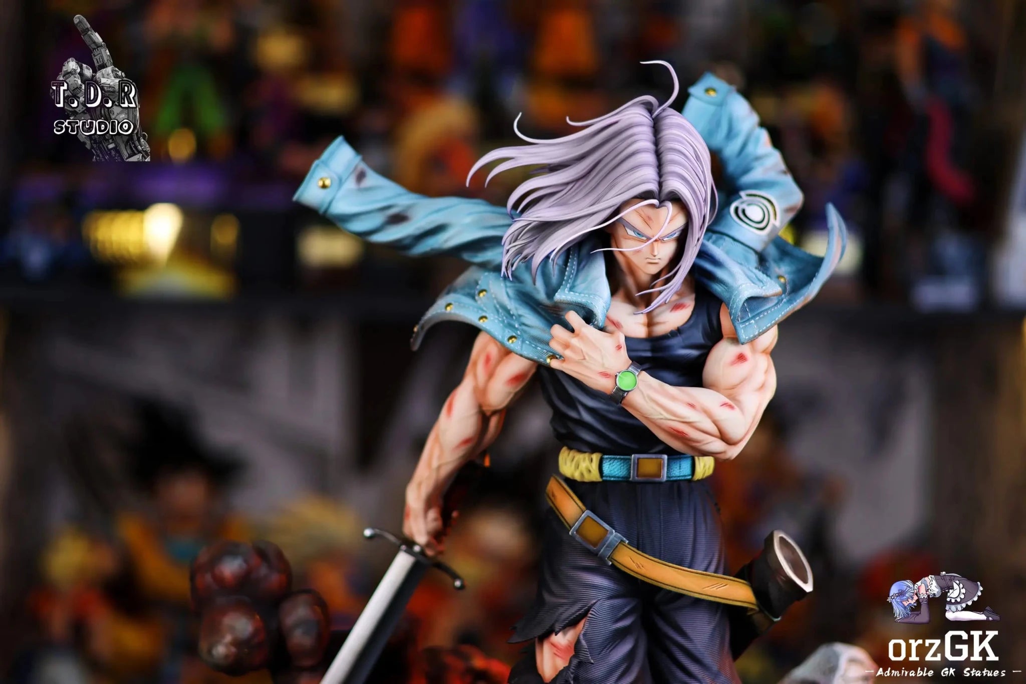 T.D.R Studio - Dragon Ball Battle Series 1 Future Boy Trunks resin statue Navy Toys anime figure