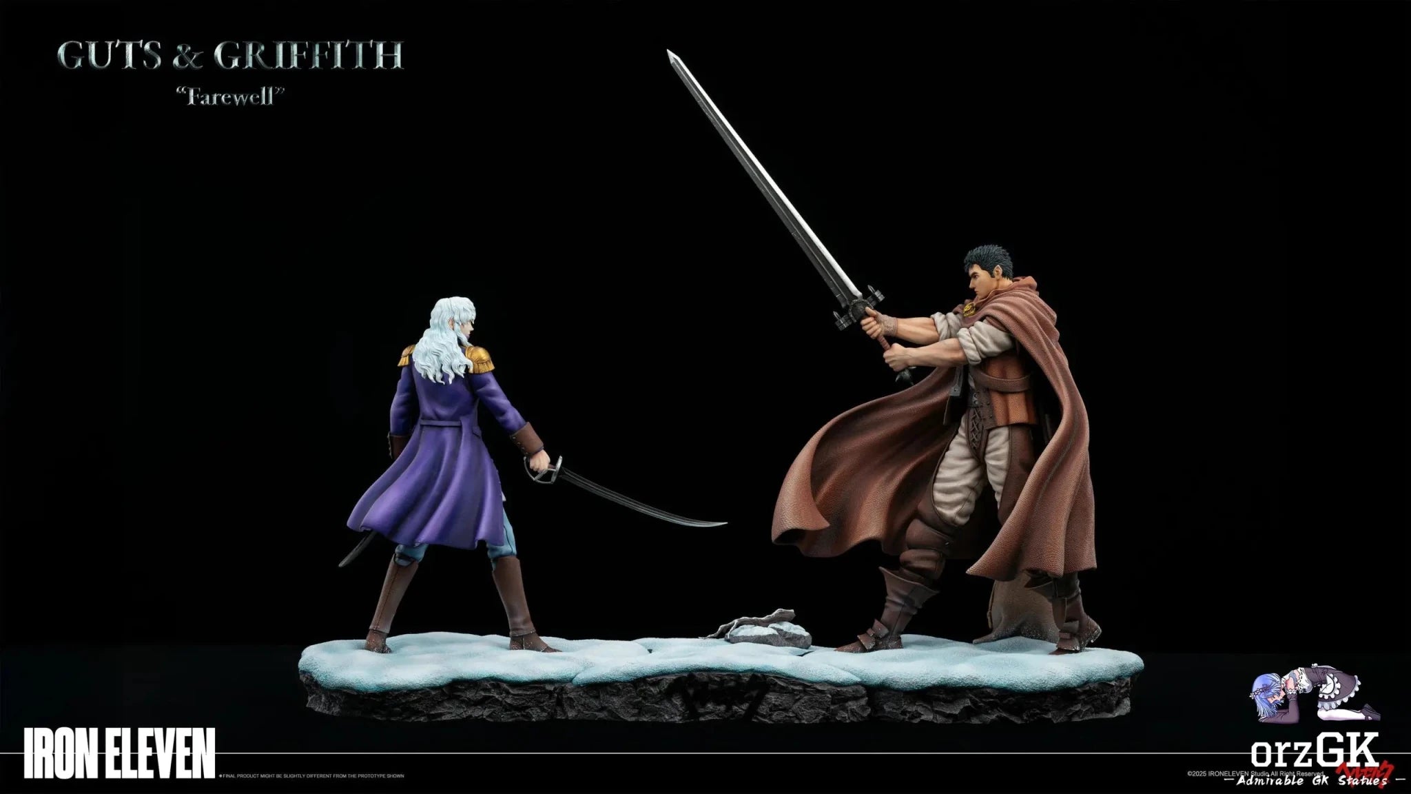 Snowfield Farewell Guts & Griffith - Berserk - IRON ELEVEN Studio resin statue Navy Toys anime figure