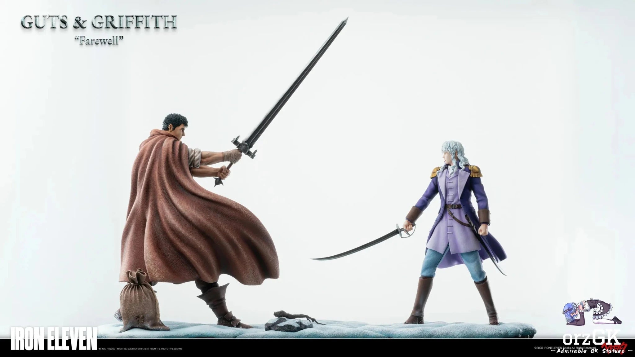 Snowfield Farewell Guts & Griffith - Berserk - IRON ELEVEN Studio resin statue Navy Toys anime figure