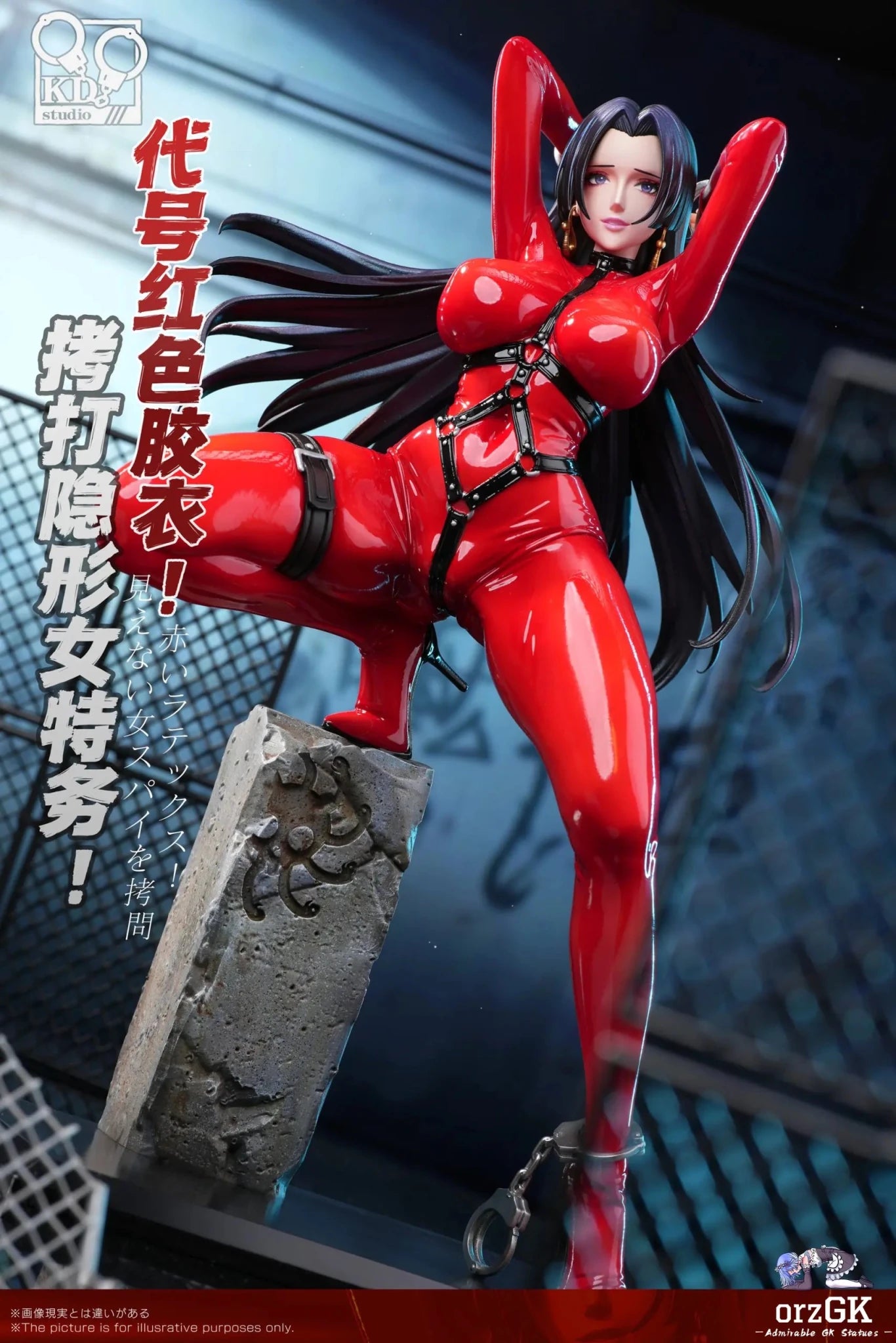 KD Studio - One Piece Red Rubber Suit Big Sister resin statue Navy Toys anime figure