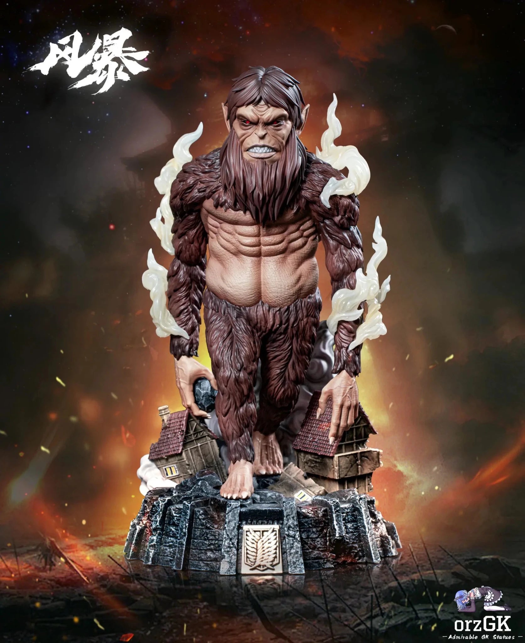 Feng Bao Studio - Attack on Titan 04 WCF Beast Titan resin statue Navy Toys anime figure