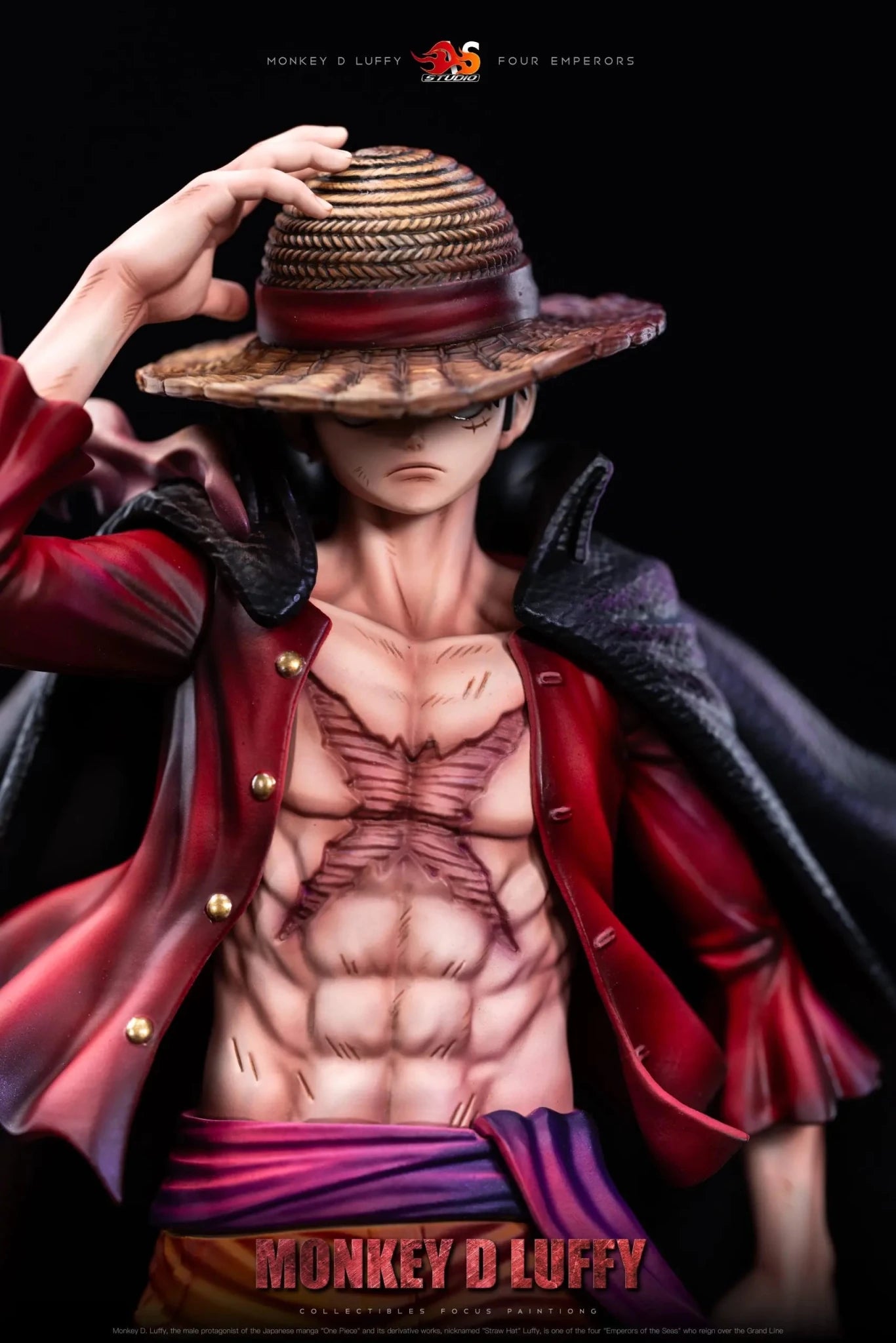 AS Studio - One Piece Pressure cap Luffy resin statue Navy Toys anime figure