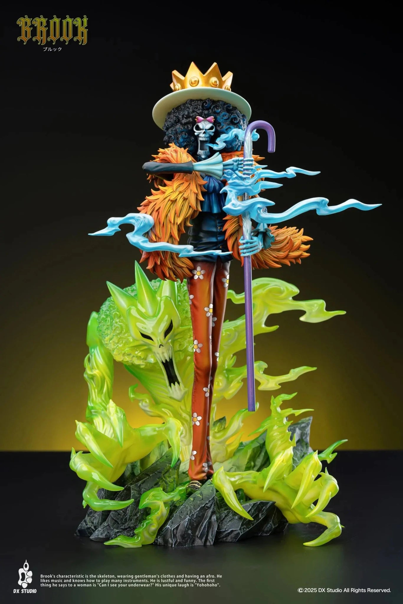 Dx Studio - ONE PIECE Soul King Brook resin statue Navy Toys anime figure