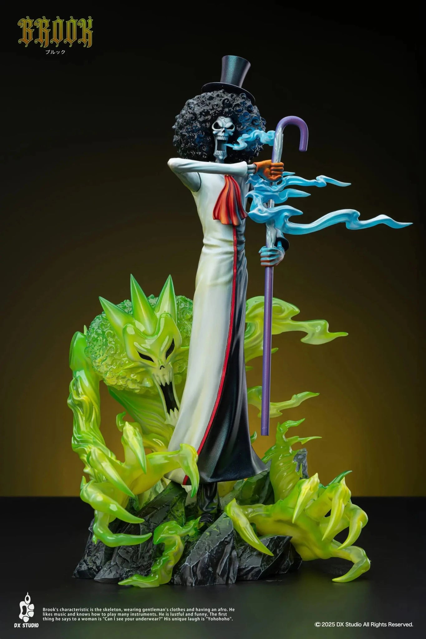 Dx Studio - ONE PIECE Soul King Brook resin statue Navy Toys anime figure