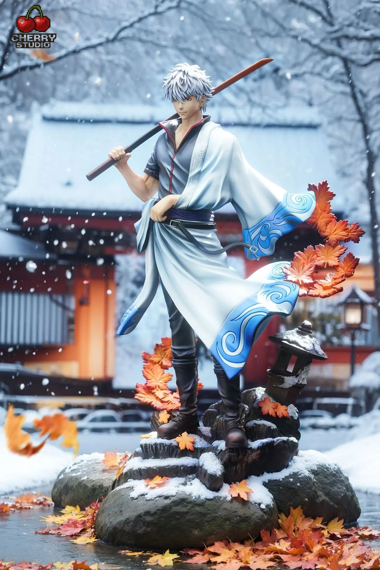CHERRY Studio - Gin Tama Statue Series No.1 Gintoki Sakata resin statue Navy Toys anime figure