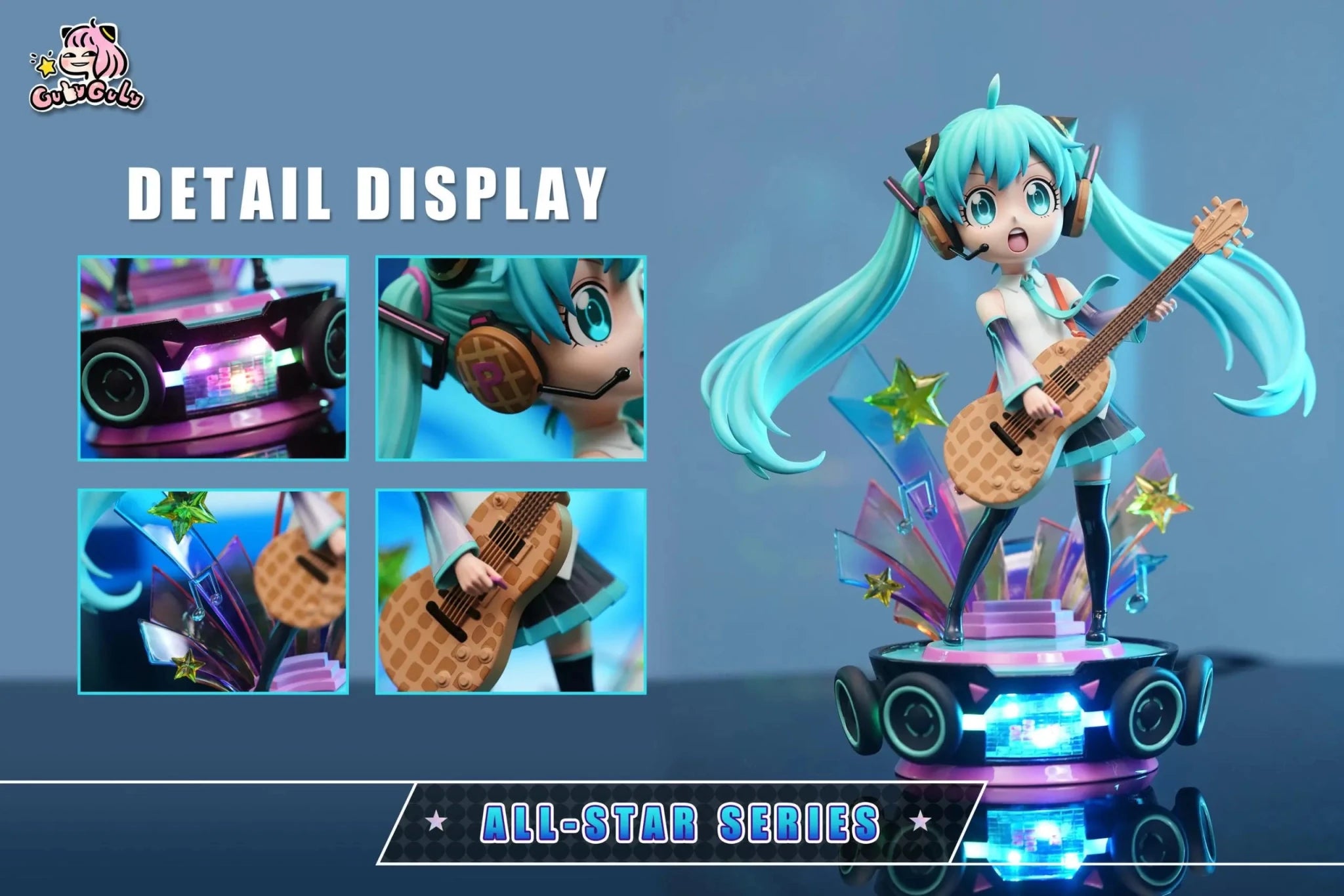 GULUGULU Studio - Spy x Family Anya Forger Cosplaying Hatsune Miku Guitar Girl resin statue Navy Toys anime figure