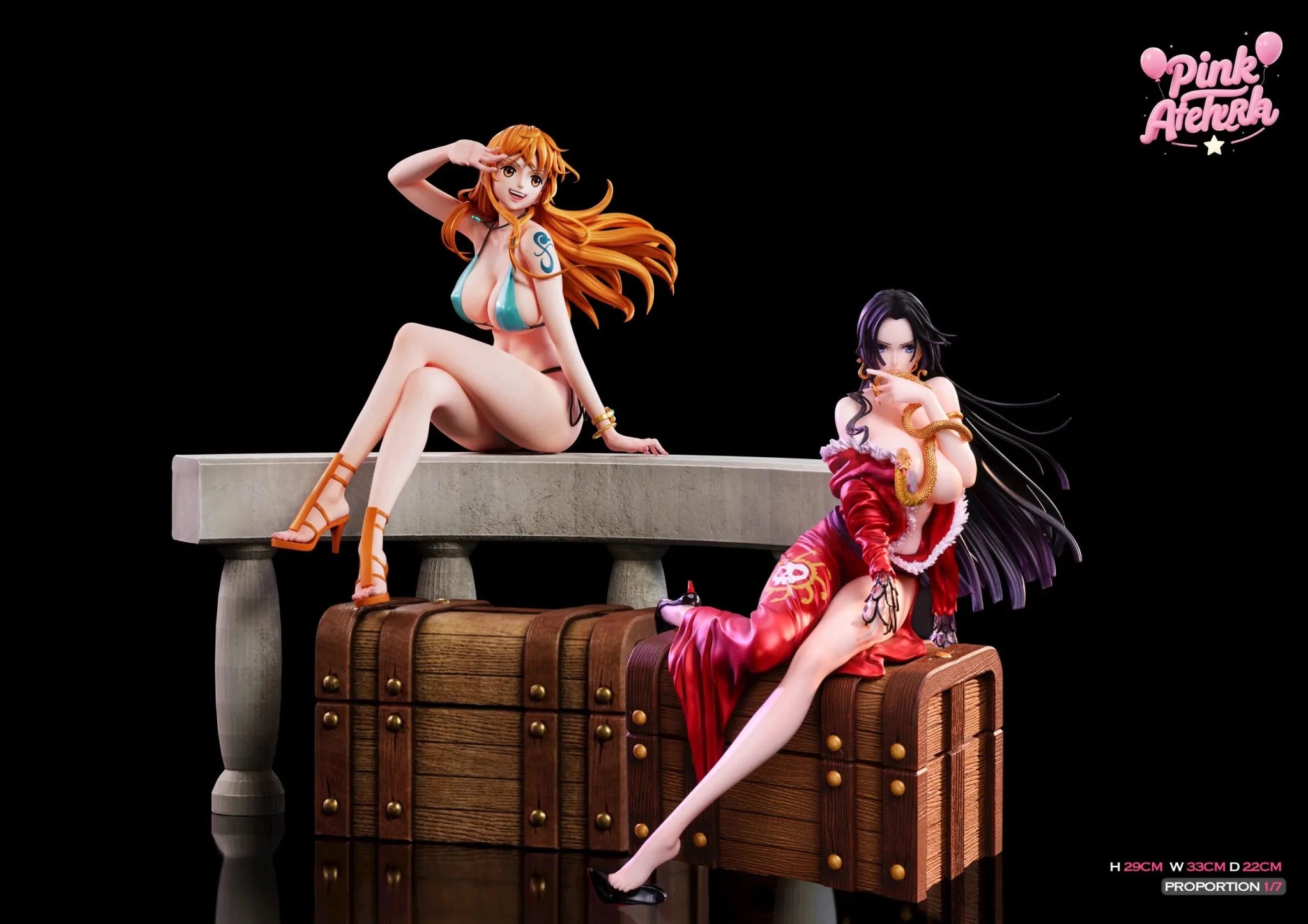 Aetheria Studio - One Piece 02 Sitting Nami resin statue Navy Toys anime figure