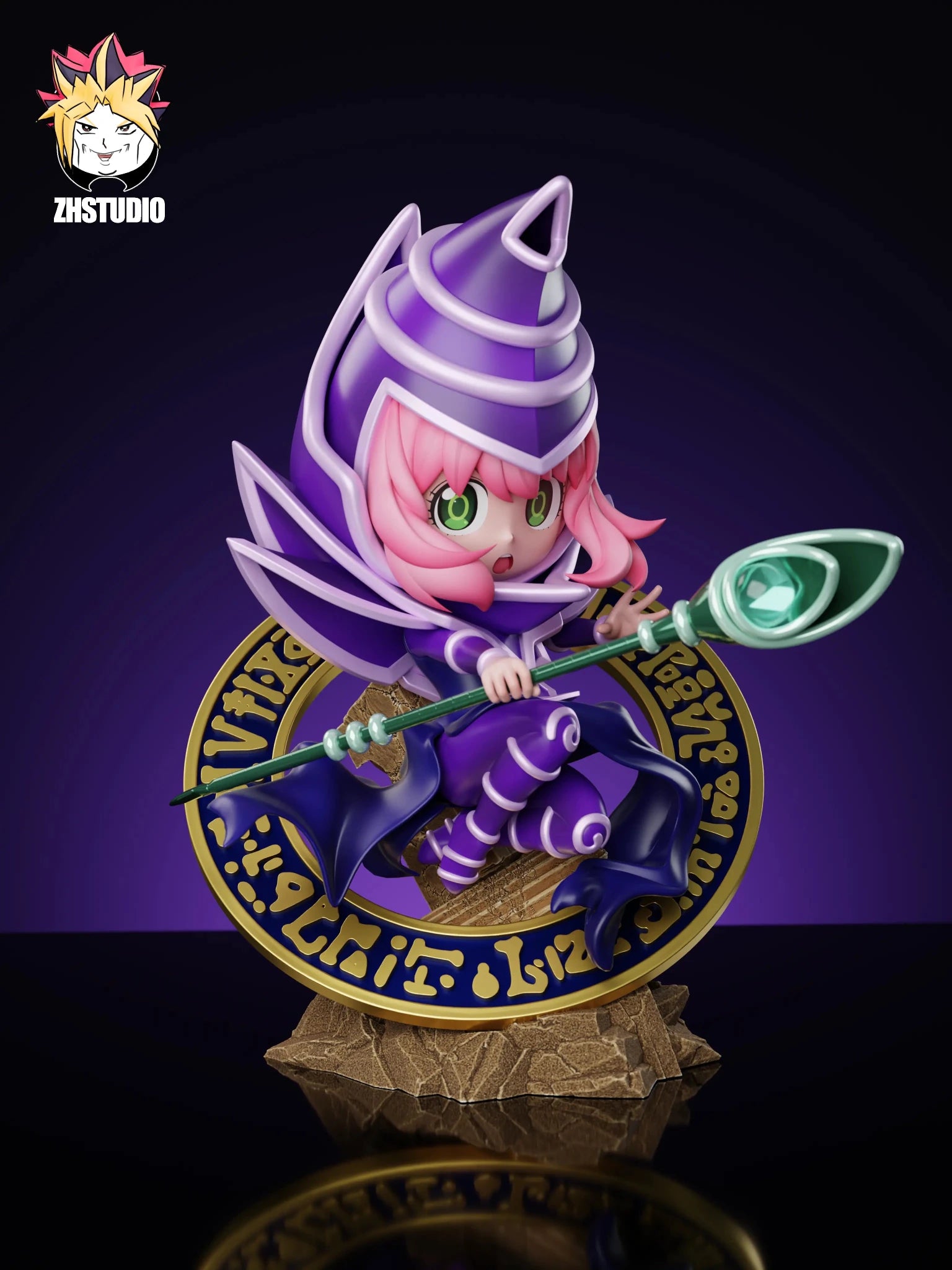 ZH Studio - Spy x Family Anya Forger COSPLAY AS Dark Magician 2.0 resin statue Navy Toys anime figure