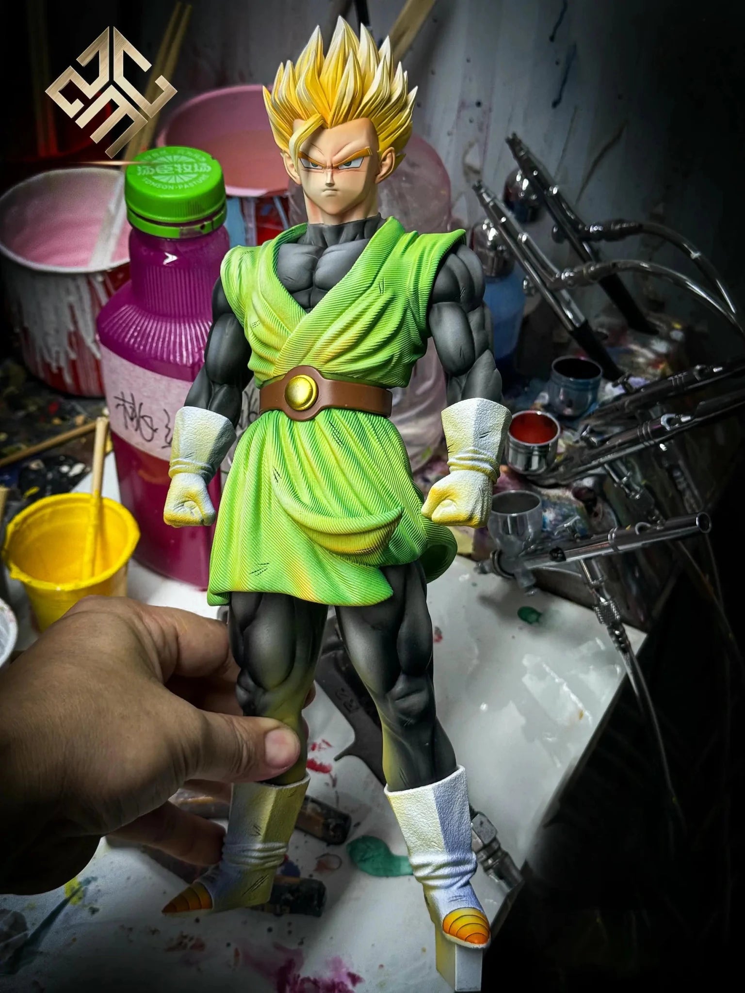 ZMC Studio - Dragon Ball ZMC Green Super Saiyan Gohan Son Gohan resin statue Navy Toys anime figure