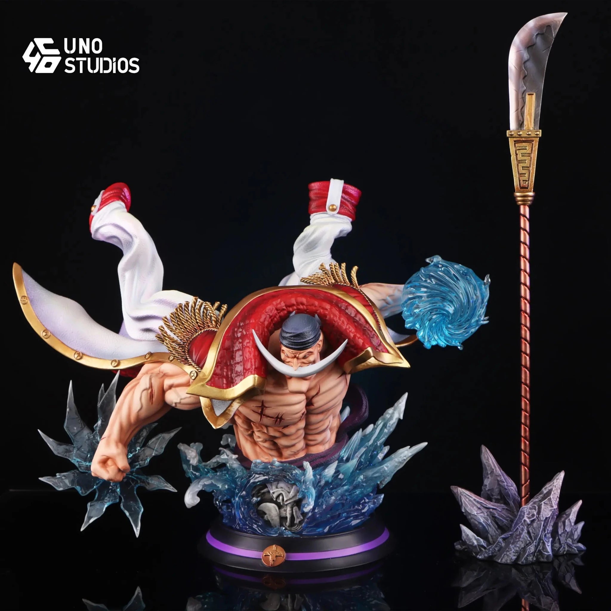 UNO Studio - One Piece Whitebeard Desk Figure Bust resin statue Navy Toys anime figure