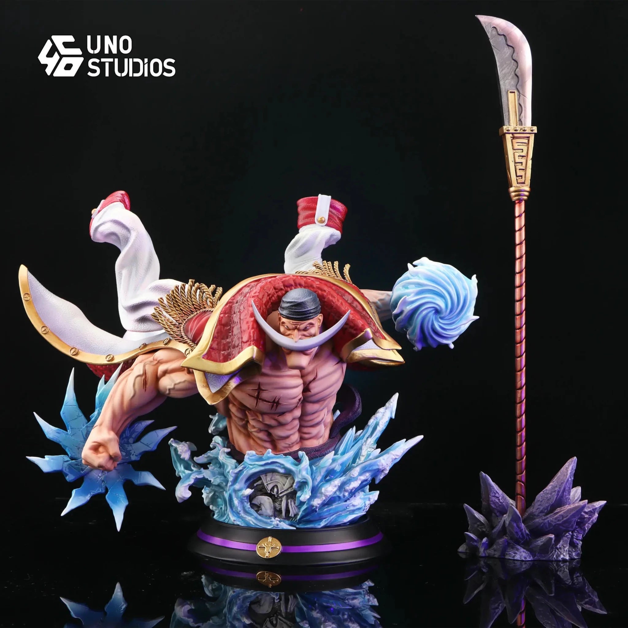 UNO Studio - One Piece Whitebeard Desk Figure Bust resin statue Navy Toys anime figure